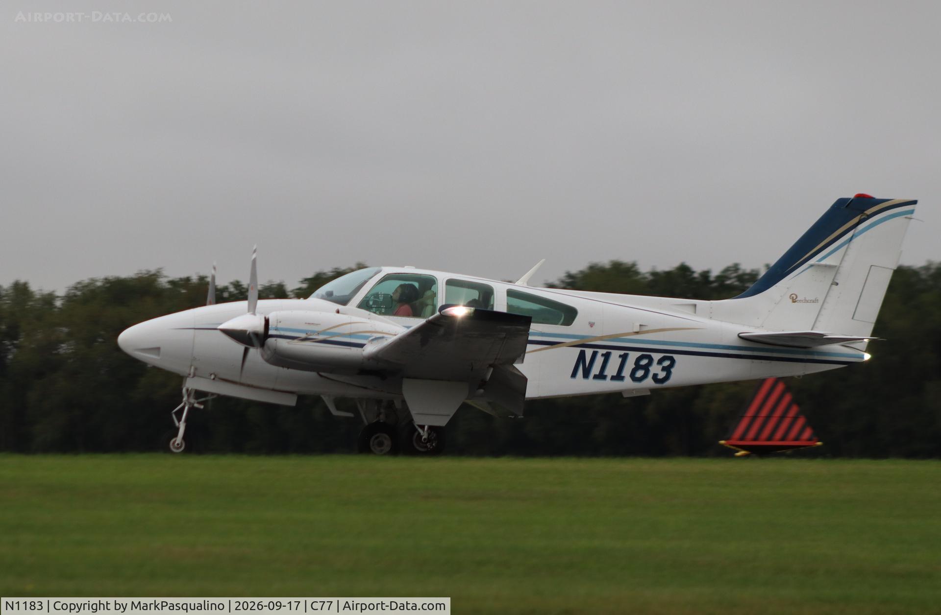 Aircraft N1183, 1980 Beech E-55 Baron, c/n TE 1183, Beech E55, at C77, photo by MarkPasqualino