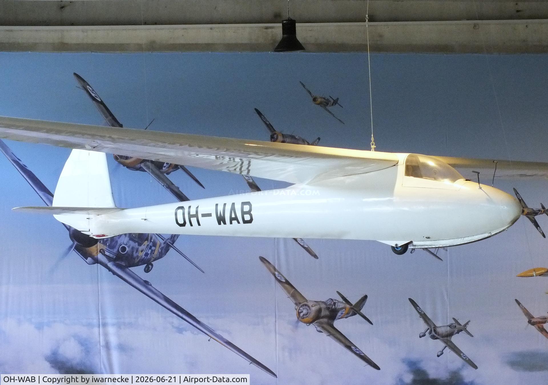 Aircraft OH-WAB, 1939 DFS Weihe, c/n 201, DFS Weihe at the Suomen Ilmavoimamuseo (Finnish Air Force Museum, formerly known as Keski-Suomen Ilmailumuseo / Aviation Museum of Central Finland), Jyväskylä-Tikkakoski, photo by iwarnecke