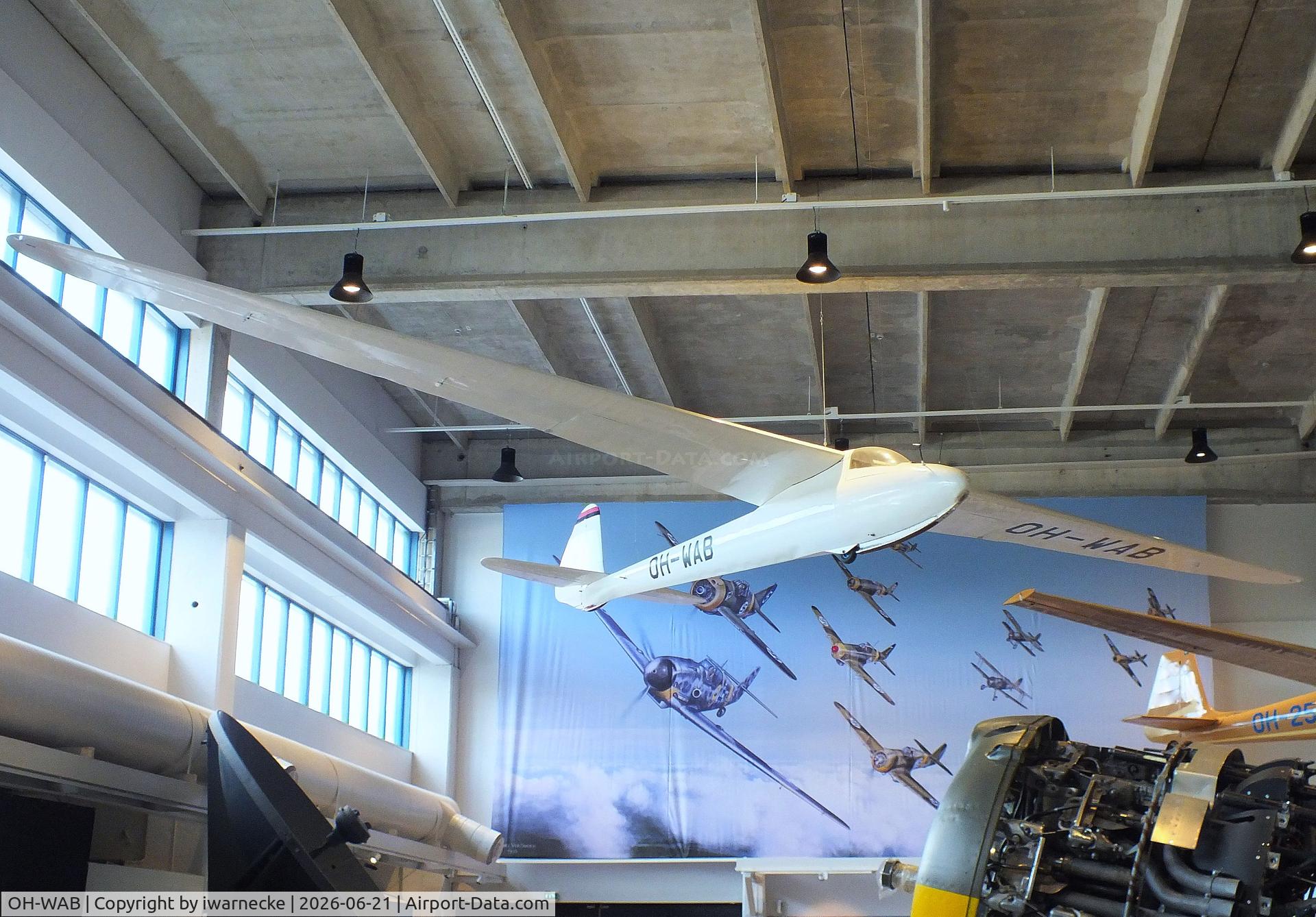 Aircraft OH-WAB, 1939 DFS Weihe, c/n 201, DFS Weihe at the Suomen Ilmavoimamuseo (Finnish Air Force Museum, formerly known as Keski-Suomen Ilmailumuseo / Aviation Museum of Central Finland), Jyväskylä-Tikkakoski, photo by iwarnecke