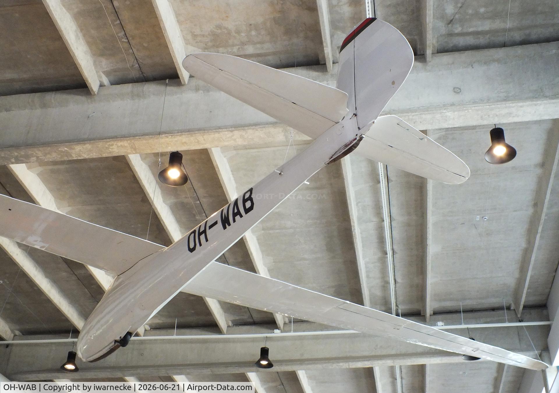 Aircraft OH-WAB, 1939 DFS Weihe, c/n 201, DFS Weihe at the Suomen Ilmavoimamuseo (Finnish Air Force Museum, formerly known as Keski-Suomen Ilmailumuseo / Aviation Museum of Central Finland), Jyväskylä-Tikkakoski, photo by iwarnecke