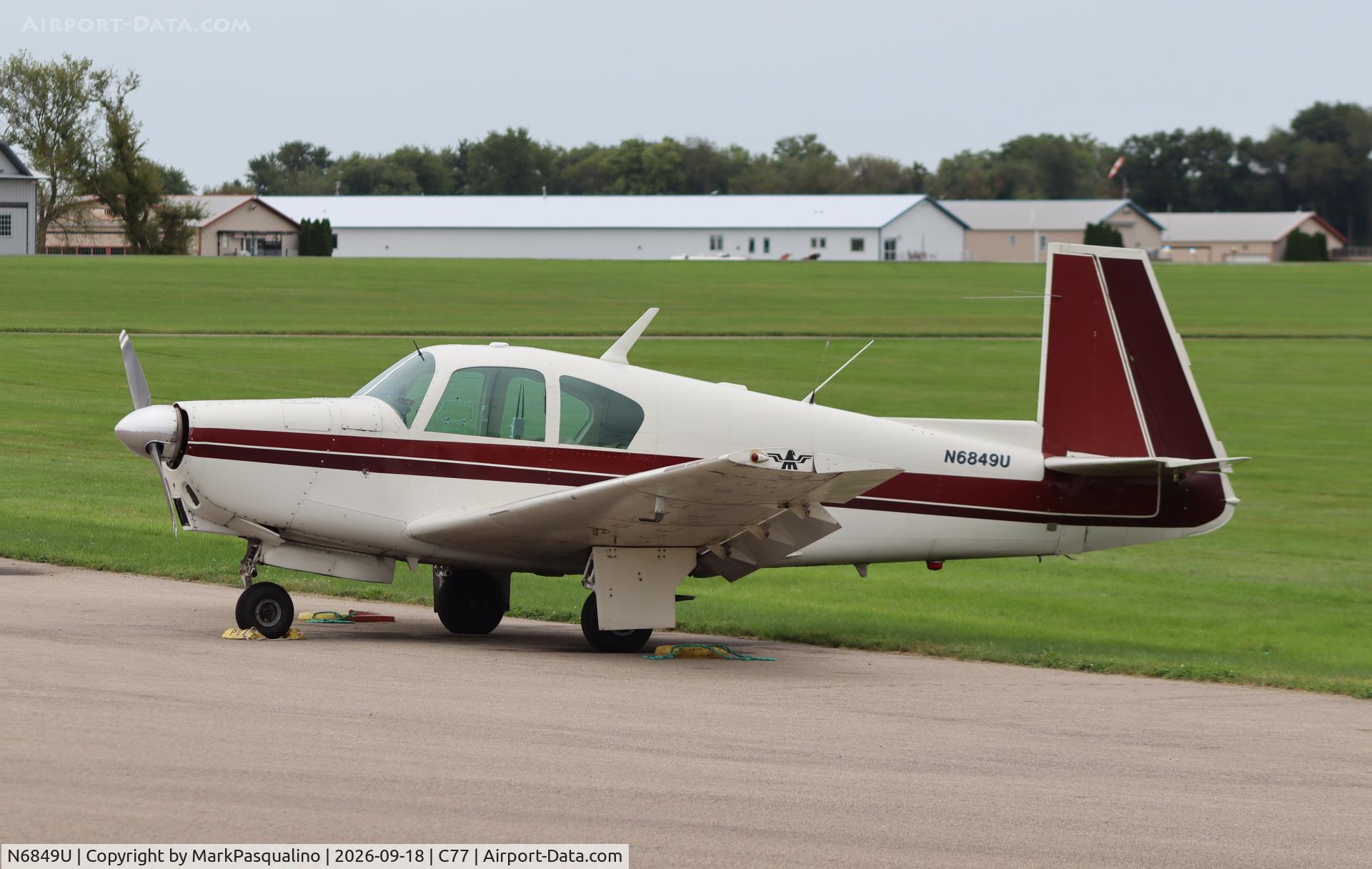 Aircraft N6849U, 1963 Mooney M20C Ranger, c/n 2554, Mooney M20C, at C77, photo by MarkPasqualino