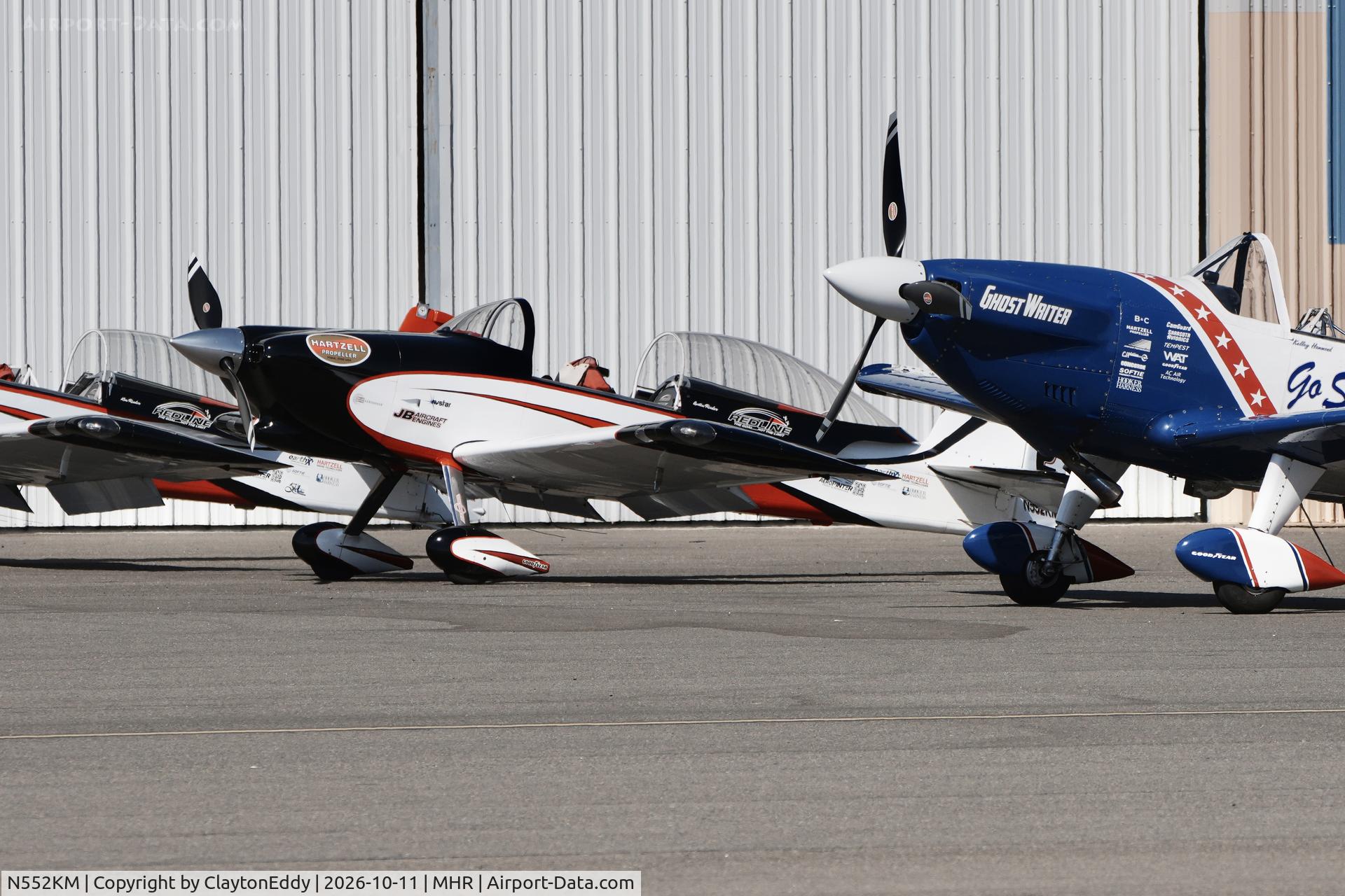 Aircraft N552KM, 2004 Vans RV-8, c/n 81552, California Capital Airshow 2026, at MHR, photo by ClaytonEddy