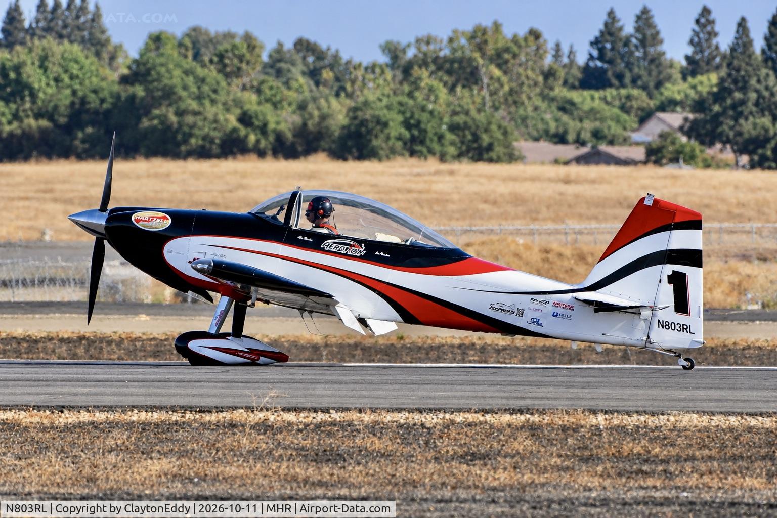 Aircraft N803RL, 2018 Vans RV- 8, c/n 83478, California Capital Airshow 2026, at MHR, photo by ClaytonEddy