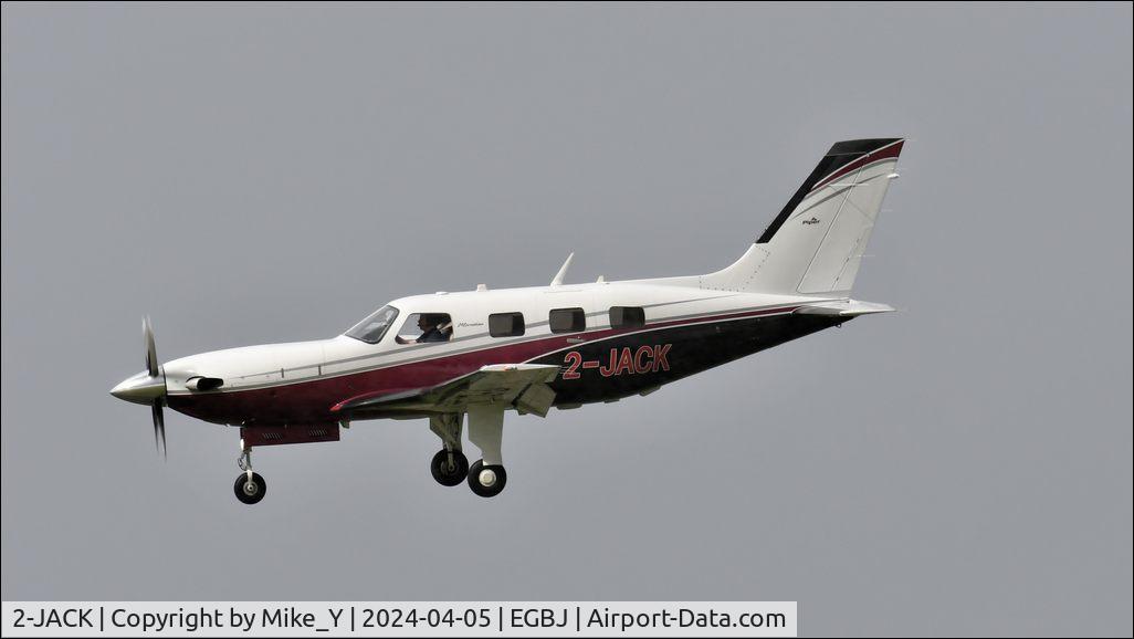 Aircraft 2-JACK, 2010 Piper PA-46-500TP Malibu Meridian, c/n 4697425, 2010 Piper PA-46-500TP Malibu Meridian arriving at Gloucestershire Airport, at EGBJ, photo by Mike_Y