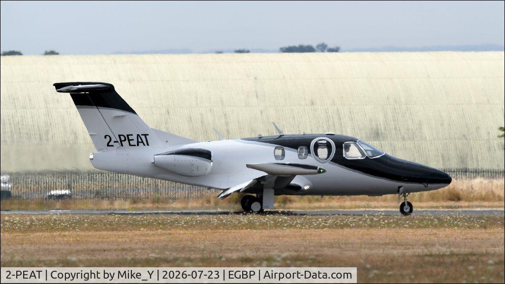Aircraft 2-PEAT, 2008 Eclipse EA500, c/n 000119, 2008 Eclipse EA500 arriving at Cotswold Airport, at EGBP, photo by Mike_Y