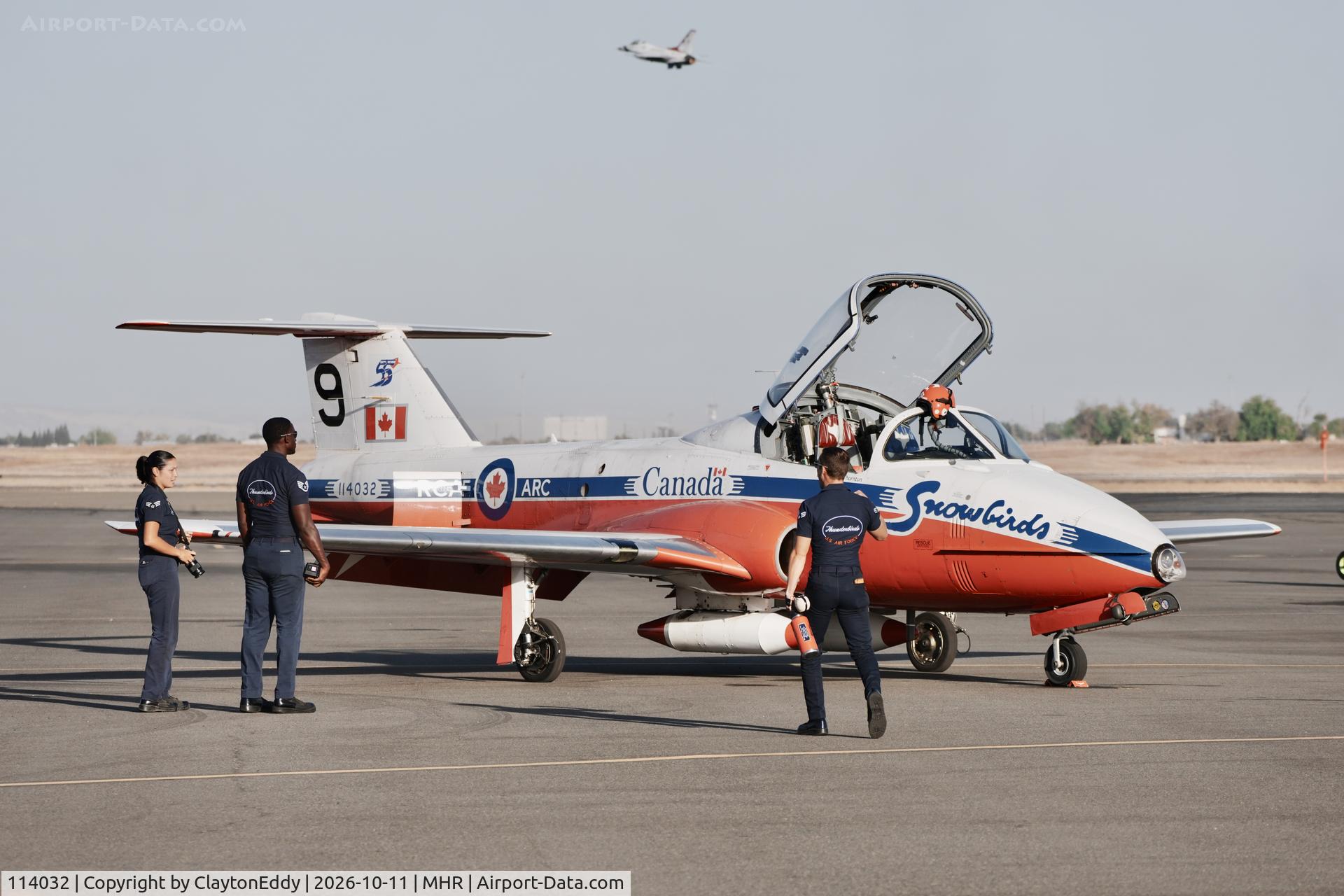 Aircraft 114032, 1964 Canadair CT-114 Tutor, c/n 1034, Last year of the CT-114 Tutor California Capital Airshow 2026, at MHR, photo by ClaytonEddy
