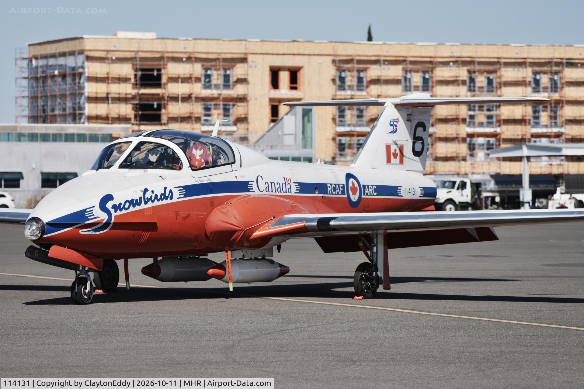Aircraft 114131, Canadair CT-114 Tutor, c/n 1131, Last year of the CT-114 Turtor aircraft California Capital Airshow 2026, at MHR, photo by ClaytonEddy