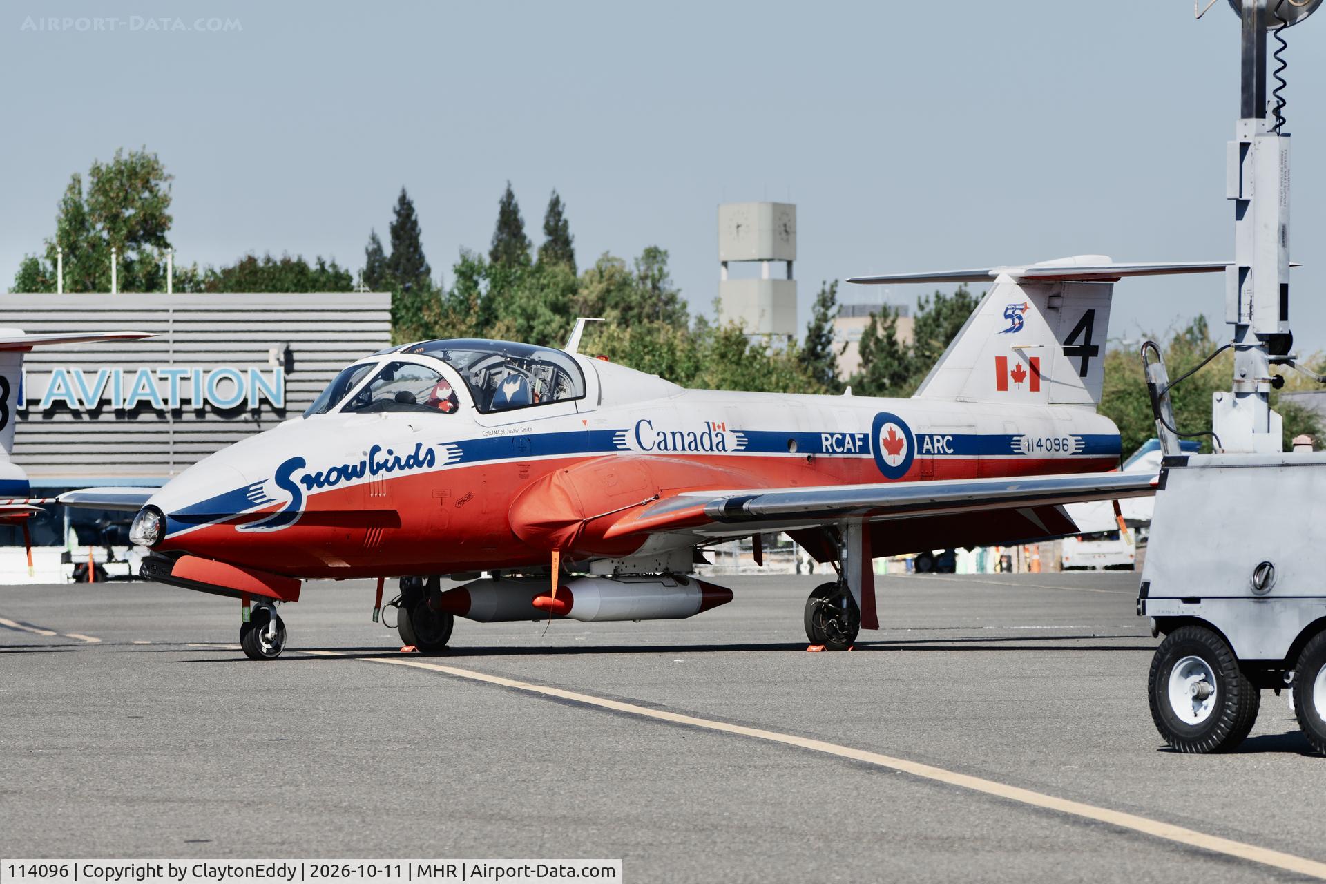 Aircraft 114096, Canadair CT-114 Tutor, c/n 1096, Last year of CT-114 Tutor aircraft California Capital Airshow 2026, at MHR, photo by ClaytonEddy