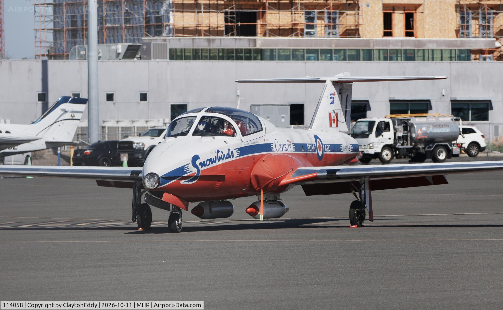 Aircraft 114058, Canadair CT-114 Tutor, c/n 1058, Last year of the CT-114 Tudor aircraft California Capital Airshow 2026, at MHR, photo by ClaytonEddy