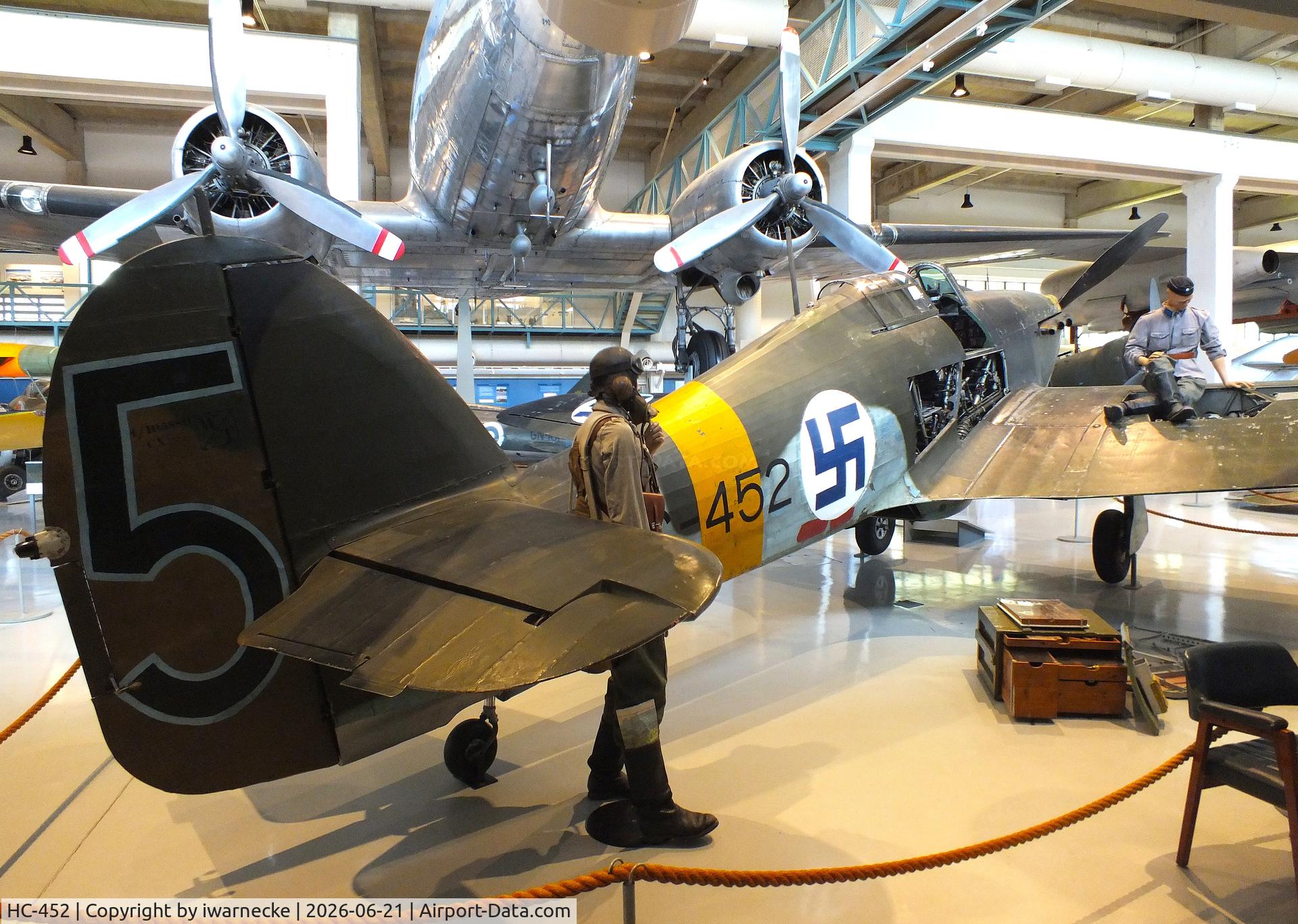 Aircraft HC-452, Hawker Hurricane I, c/n 41H/11096, Hawker Hurricane I at the Suomen Ilmavoimamuseo (Finnish Air Force Museum, formerly known as Keski-Suomen Ilmailumuseo / Aviation Museum of Central Finland), Jyväskylä-Tikkakoski, photo by iwarnecke