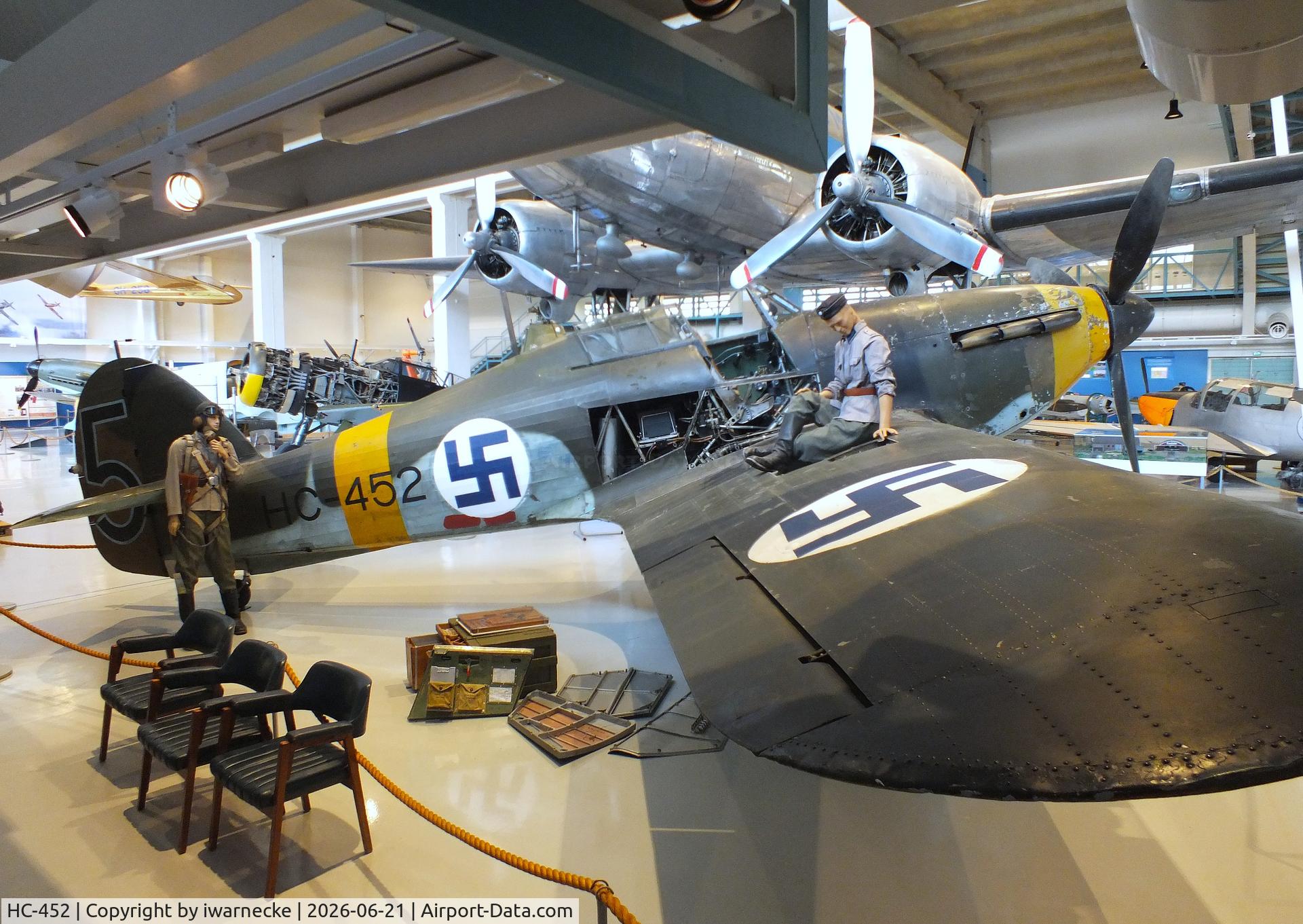 Aircraft HC-452, Hawker Hurricane I, c/n 41H/11096, Hawker Hurricane I at the Suomen Ilmavoimamuseo (Finnish Air Force Museum, formerly known as Keski-Suomen Ilmailumuseo / Aviation Museum of Central Finland), Jyväskylä-Tikkakoski, photo by iwarnecke
