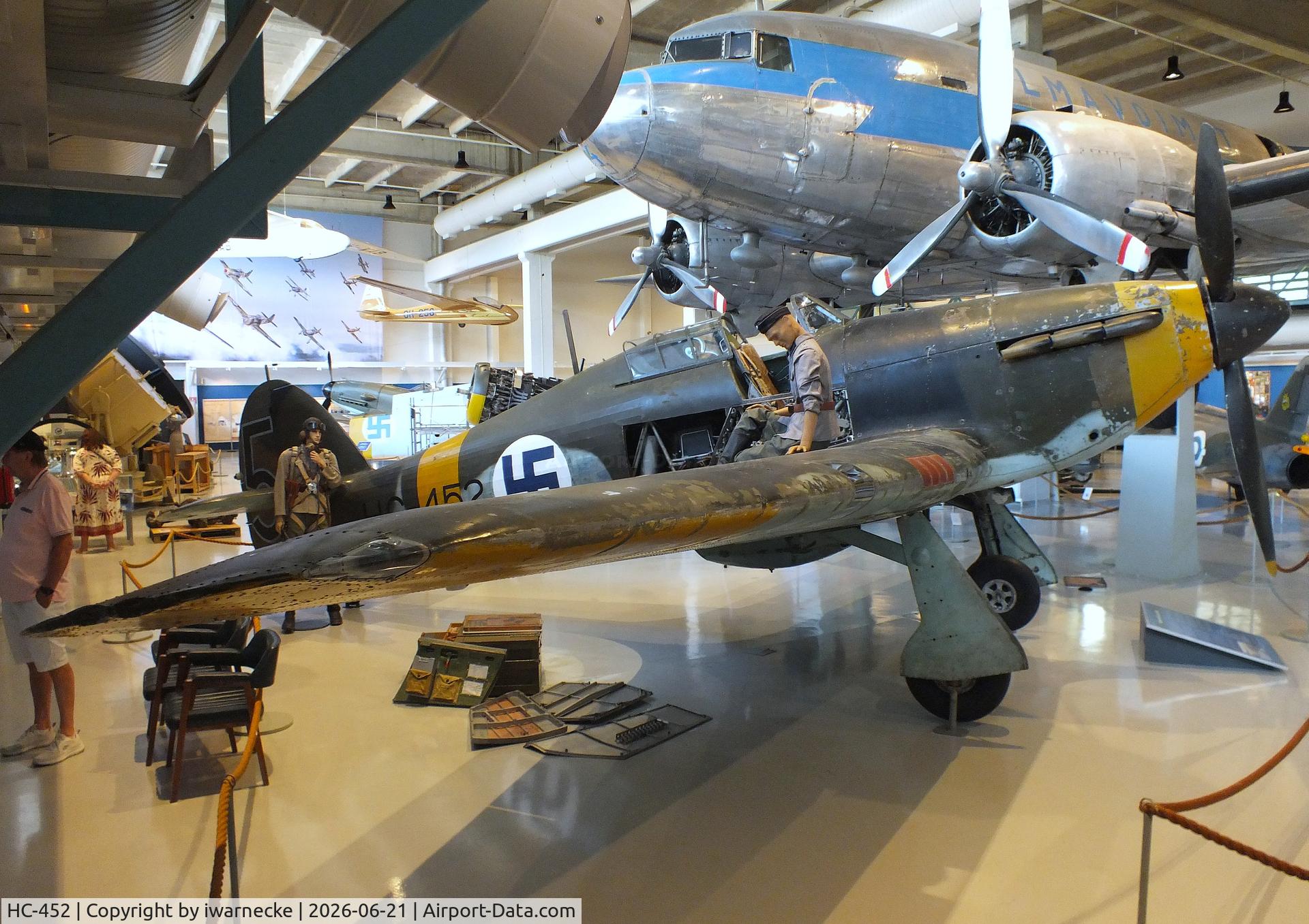 Aircraft HC-452, Hawker Hurricane I, c/n 41H/11096, Hawker Hurricane I at the Suomen Ilmavoimamuseo (Finnish Air Force Museum, formerly known as Keski-Suomen Ilmailumuseo / Aviation Museum of Central Finland), Jyväskylä-Tikkakoski, photo by iwarnecke