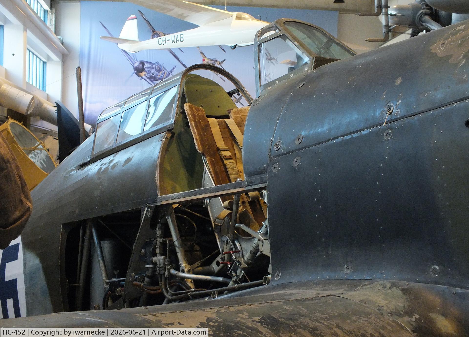 Aircraft HC-452, Hawker Hurricane I, c/n 41H/11096, Hawker Hurricane I at the Suomen Ilmavoimamuseo (Finnish Air Force Museum, formerly known as Keski-Suomen Ilmailumuseo / Aviation Museum of Central Finland), Jyväskylä-Tikkakoski #c, photo by iwarnecke