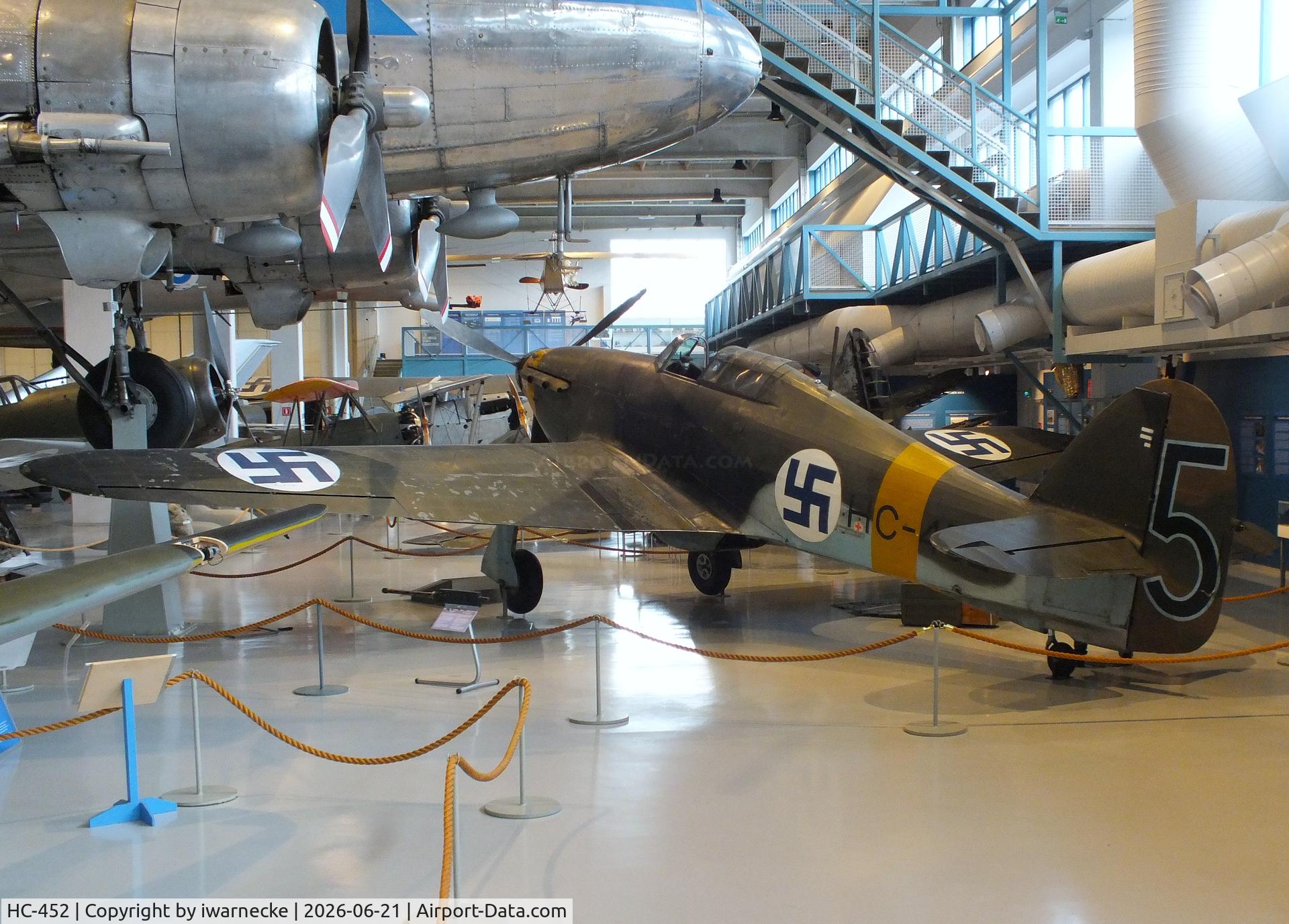 Aircraft HC-452, Hawker Hurricane I, c/n 41H/11096, Hawker Hurricane I at the Suomen Ilmavoimamuseo (Finnish Air Force Museum, formerly known as Keski-Suomen Ilmailumuseo / Aviation Museum of Central Finland), Jyväskylä-Tikkakoski, photo by iwarnecke