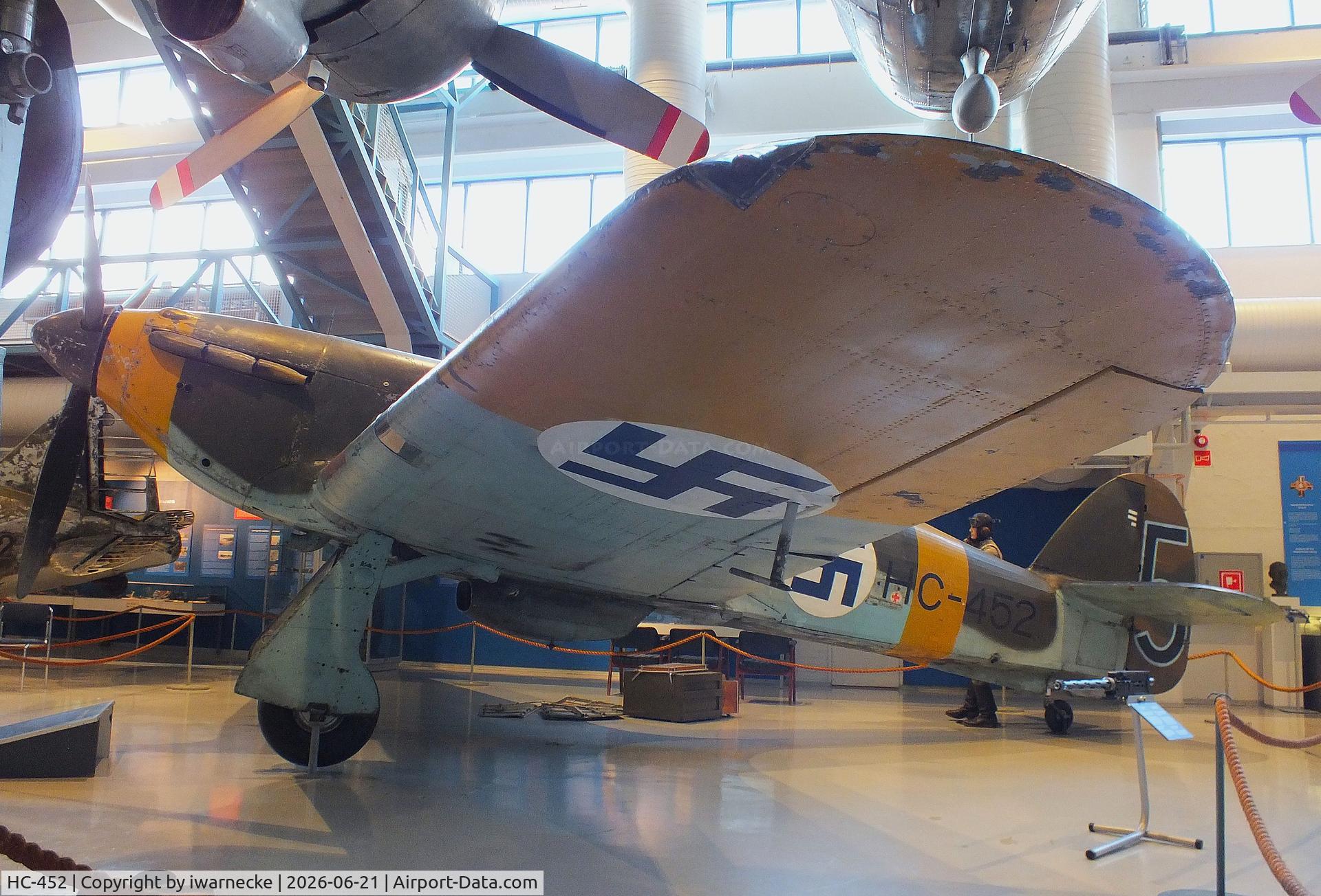 Aircraft HC-452, Hawker Hurricane I, c/n 41H/11096, Hawker Hurricane I at the Suomen Ilmavoimamuseo (Finnish Air Force Museum, formerly known as Keski-Suomen Ilmailumuseo / Aviation Museum of Central Finland), Jyväskylä-Tikkakoski, photo by iwarnecke