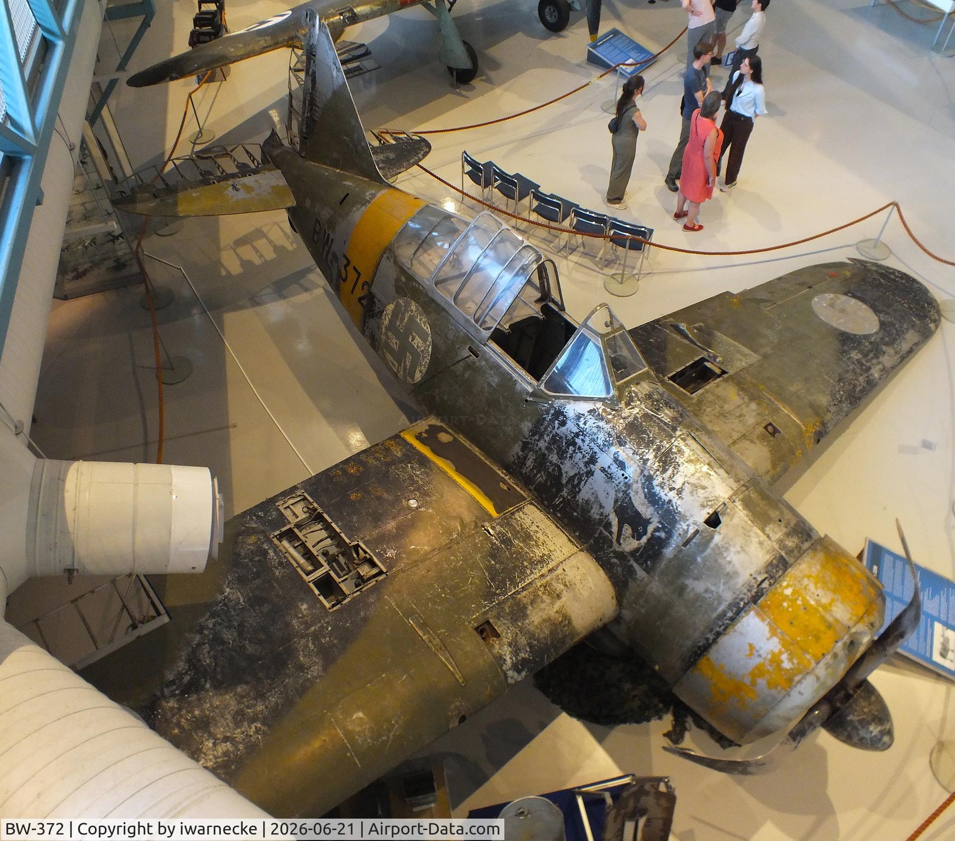 Aircraft BW-372, Brewster B-239 Buffalo, c/n 39, Brewster B-239 Buffalo (displayed unrestored) at the Suomen Ilmavoimamuseo (Finnish Air Force Museum, formerly known as Keski-Suomen Ilmailumuseo / Aviation Museum of Central Finland), Jyväskylä-Tikkakoski, photo by iwarnecke
