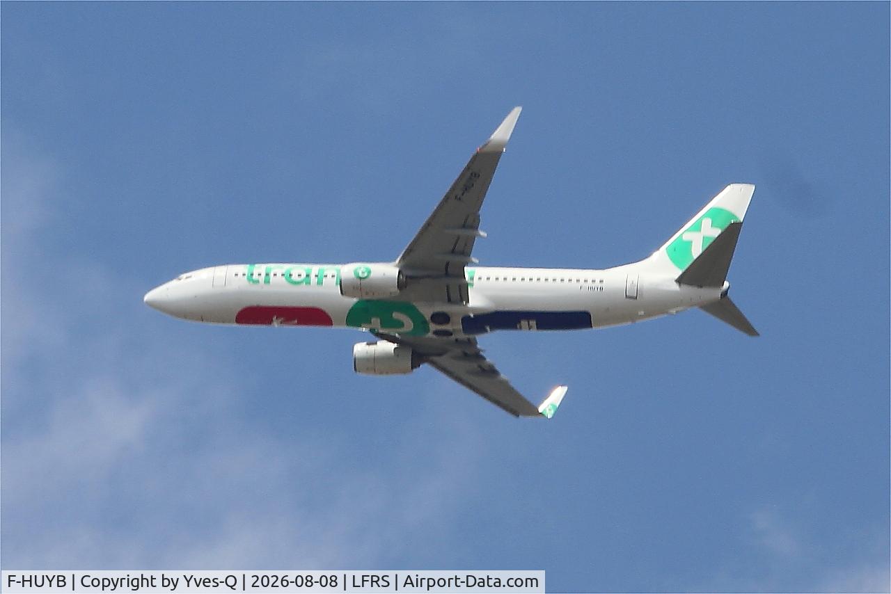 Aircraft F-HUYB, 2017 Boeing 737-8JP, c/n 42274 l/n 6247, Boeing 737-8JP, Climbing from rwy 03, Nantes-Atlantique airport (LFRS-NTE), at LFRS, photo by Yves-Q