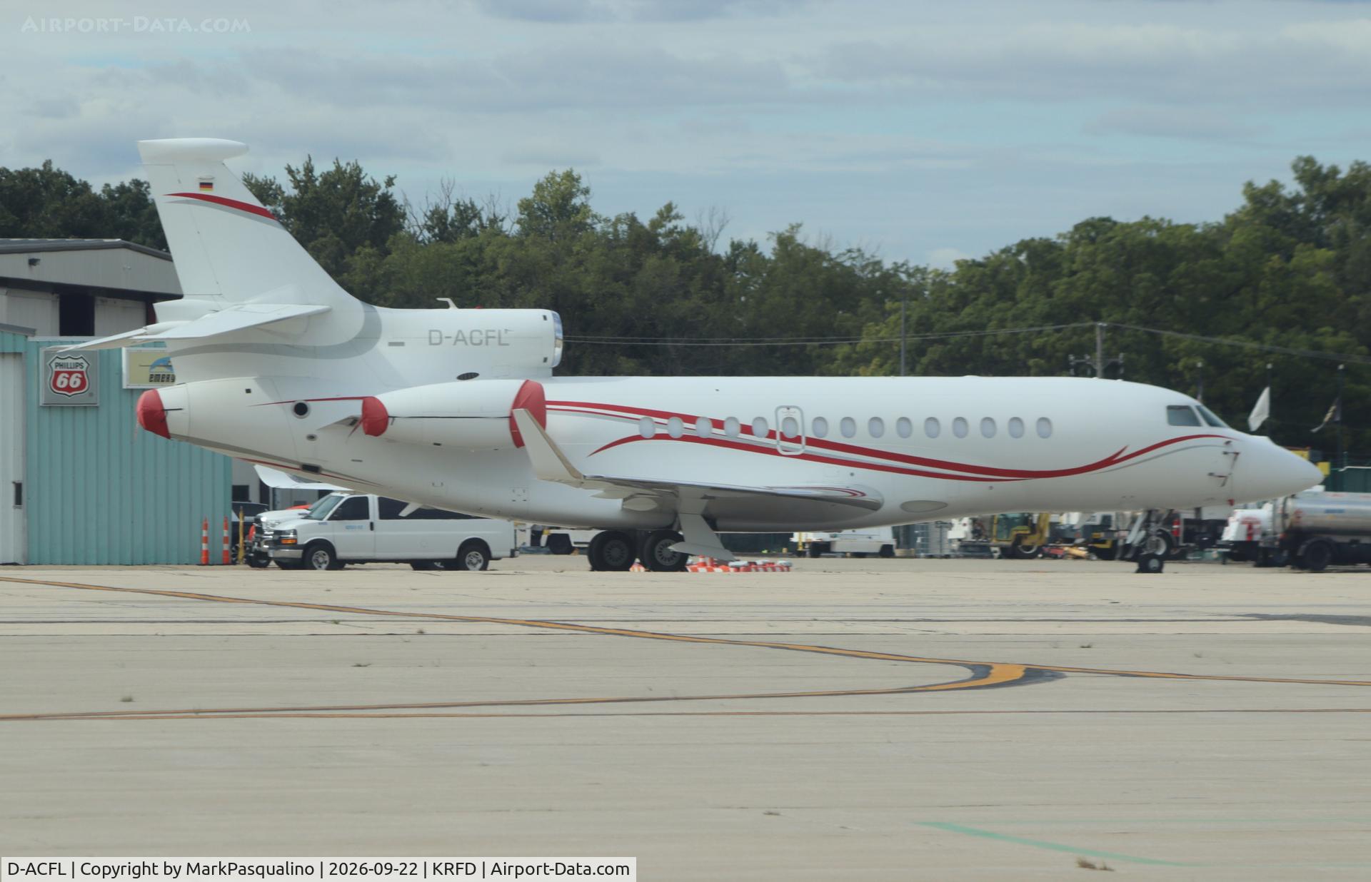 Aircraft D-ACFL, 2013 Dassault Falcon 7X, c/n 201, Dassault Falcon 7X, at KRFD, photo by MarkPasqualino