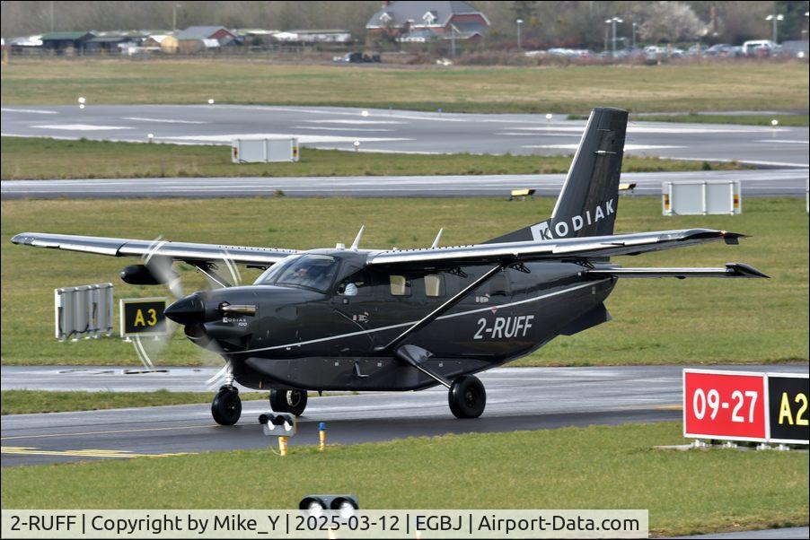 Aircraft 2-RUFF, 2021 Quest Kodiak 100, c/n 100-0310, 2021 Quest Kodiak 100 arriving at Gloucestershire Airport, at EGBJ, photo by Mike_Y