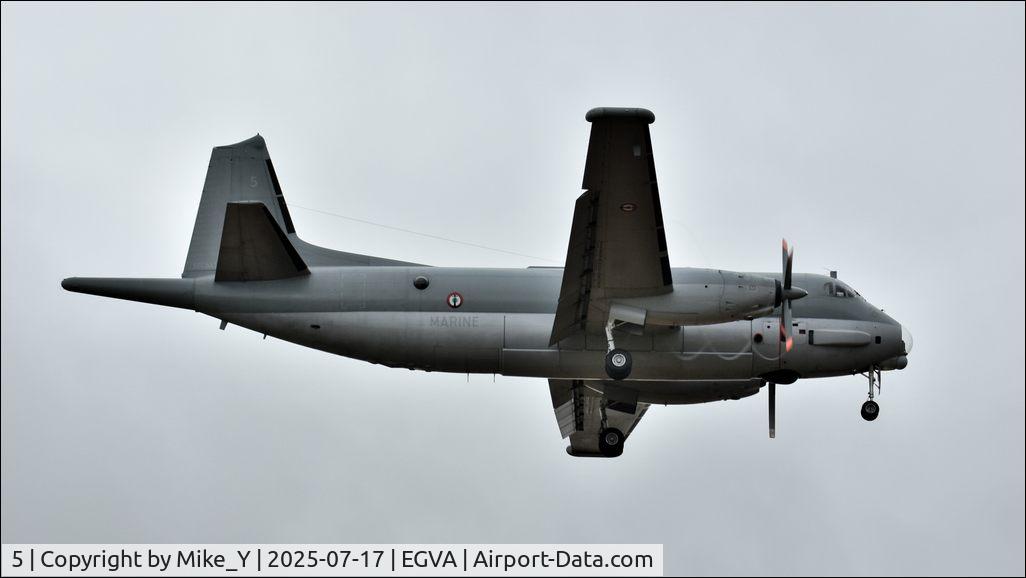 Aircraft 5, Breguet 1150 Atlantic, c/n 5, Breguet 1150 Atlantic arriving at RIAT 2025, at EGVA, photo by Mike_Y