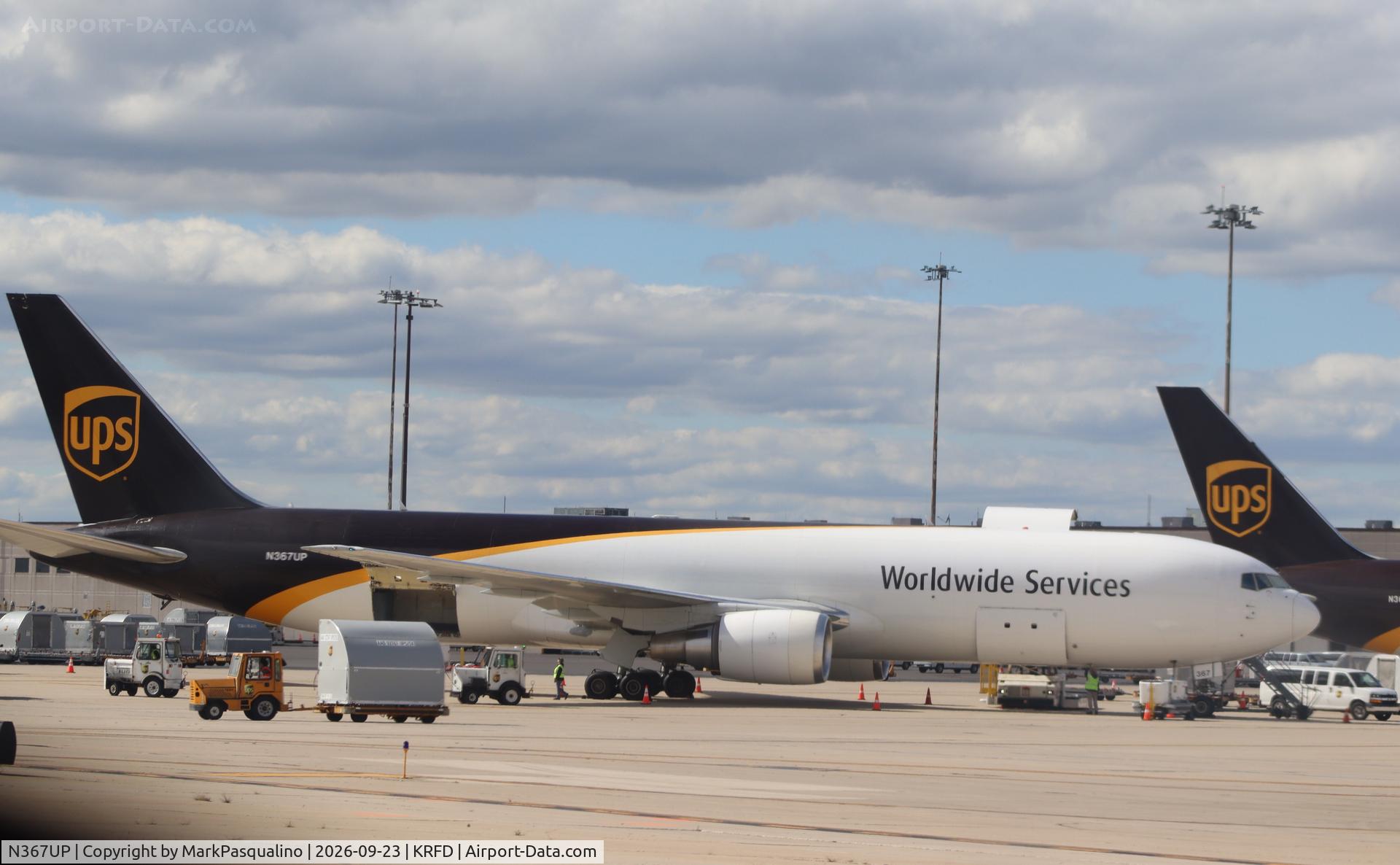 Aircraft N367UP, 2019 Boeing 767-34AF (ER), c/n 65790 l/n 1190, Boeing 767-34AF, at KRFD, photo by MarkPasqualino