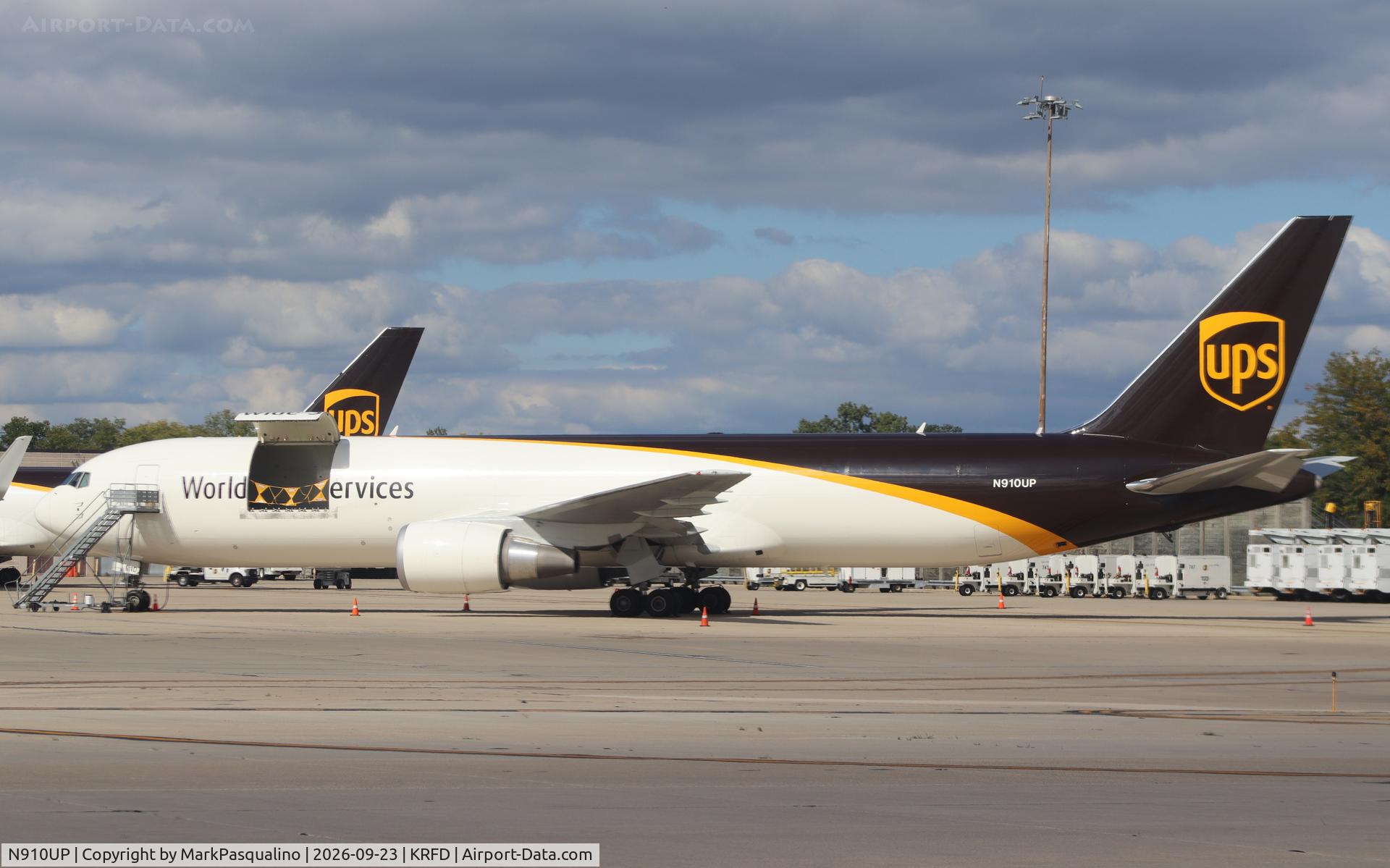 Aircraft N910UP, 2025 Boeing 767-300F, c/n 67980 l/n 1358, Boeing 767-300F, at KRFD, photo by MarkPasqualino