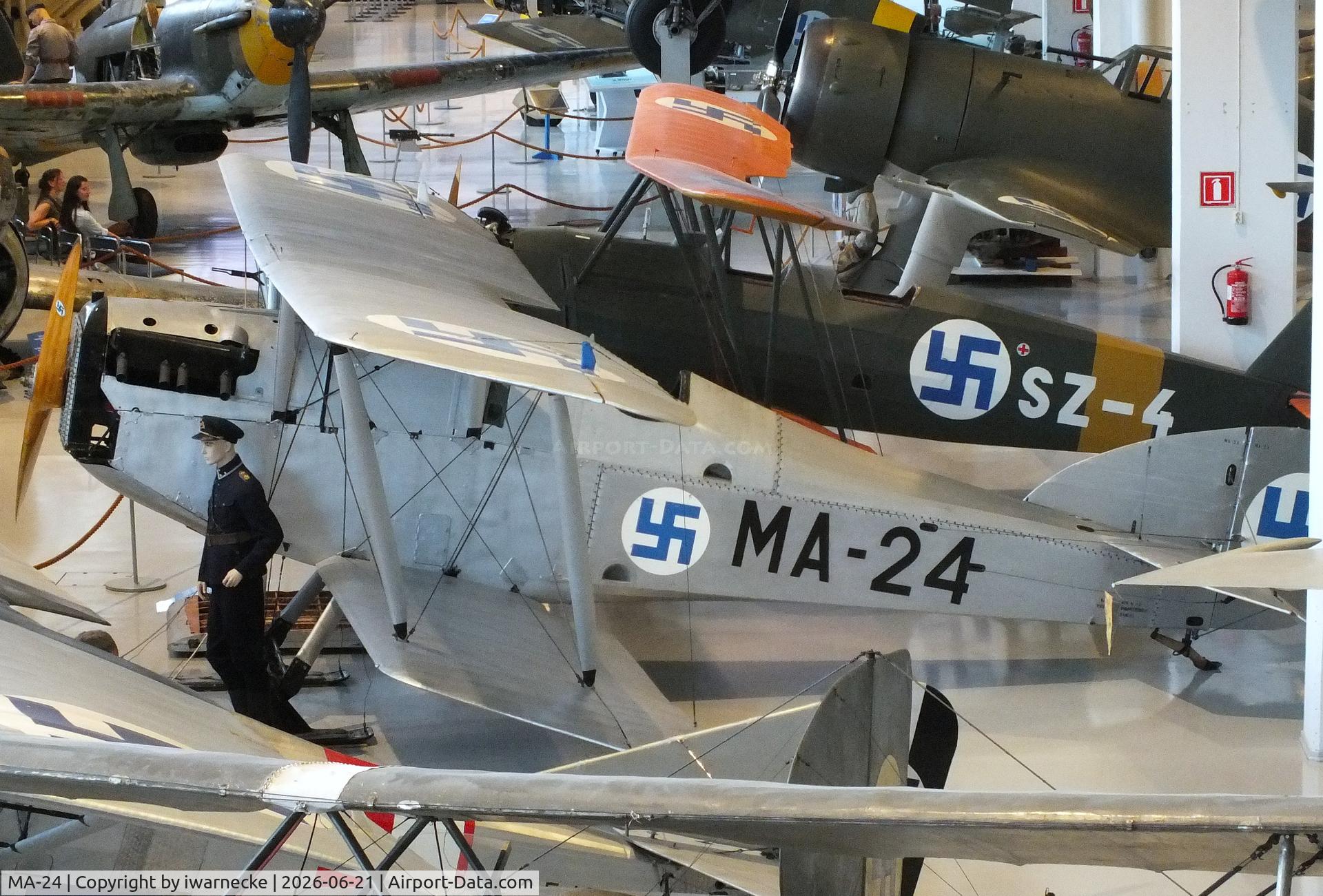 Aircraft MA-24, Martinsyde F.4 Buzzard, c/n D4326, Martinsyde F.4 Buzzard on skis at the Suomen Ilmavoimamuseo (Finnish Air Force Museum, formerly known as Keski-Suomen Ilmailumuseo / Aviation Museum of Central Finland), Jyväskylä-Tikkakoski, photo by iwarnecke