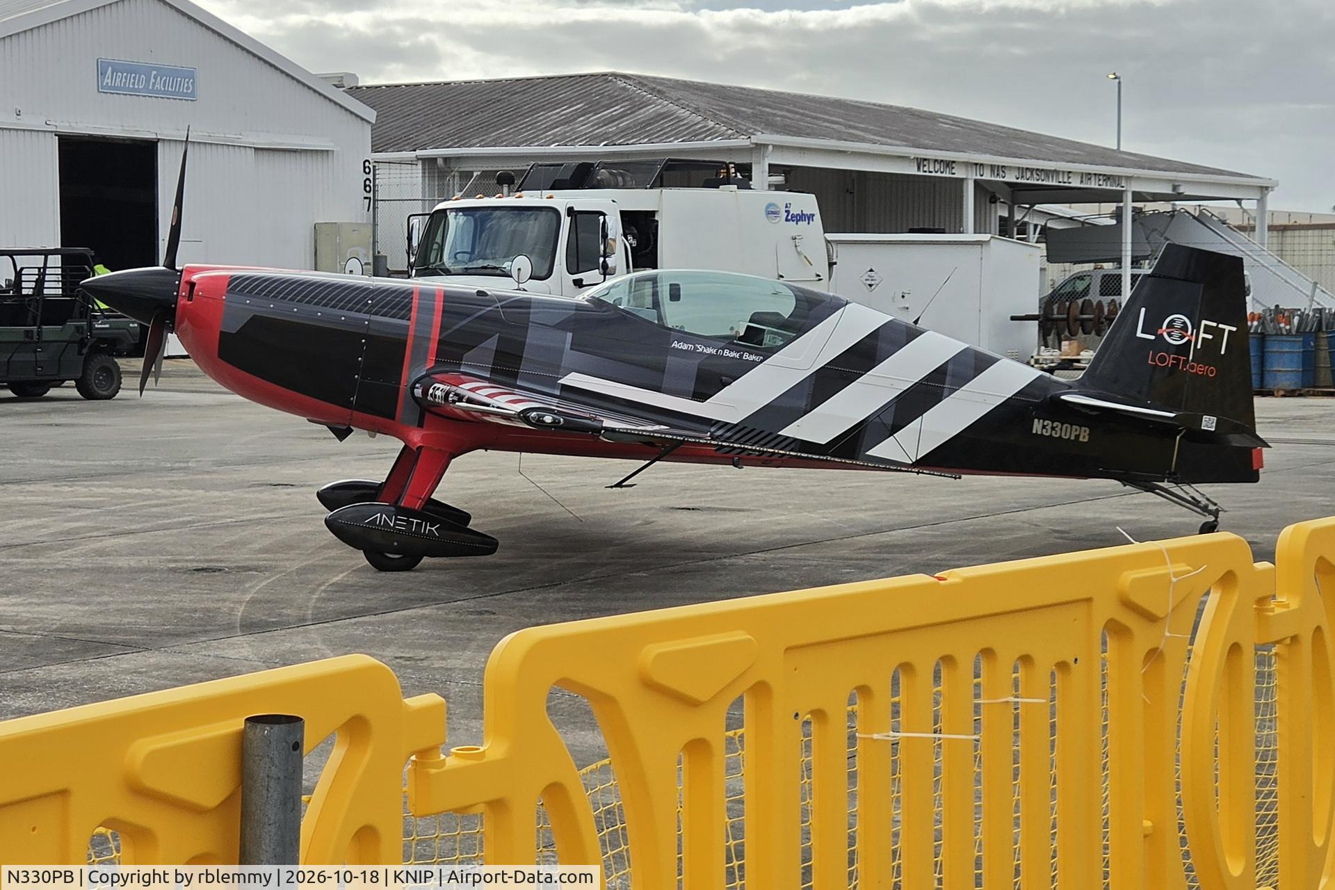 Aircraft N330PB, 2012 Extra EA-300LC, c/n LC016, 2026 NAS Jacksonville Air Show, at KNIP, photo by rblemmy