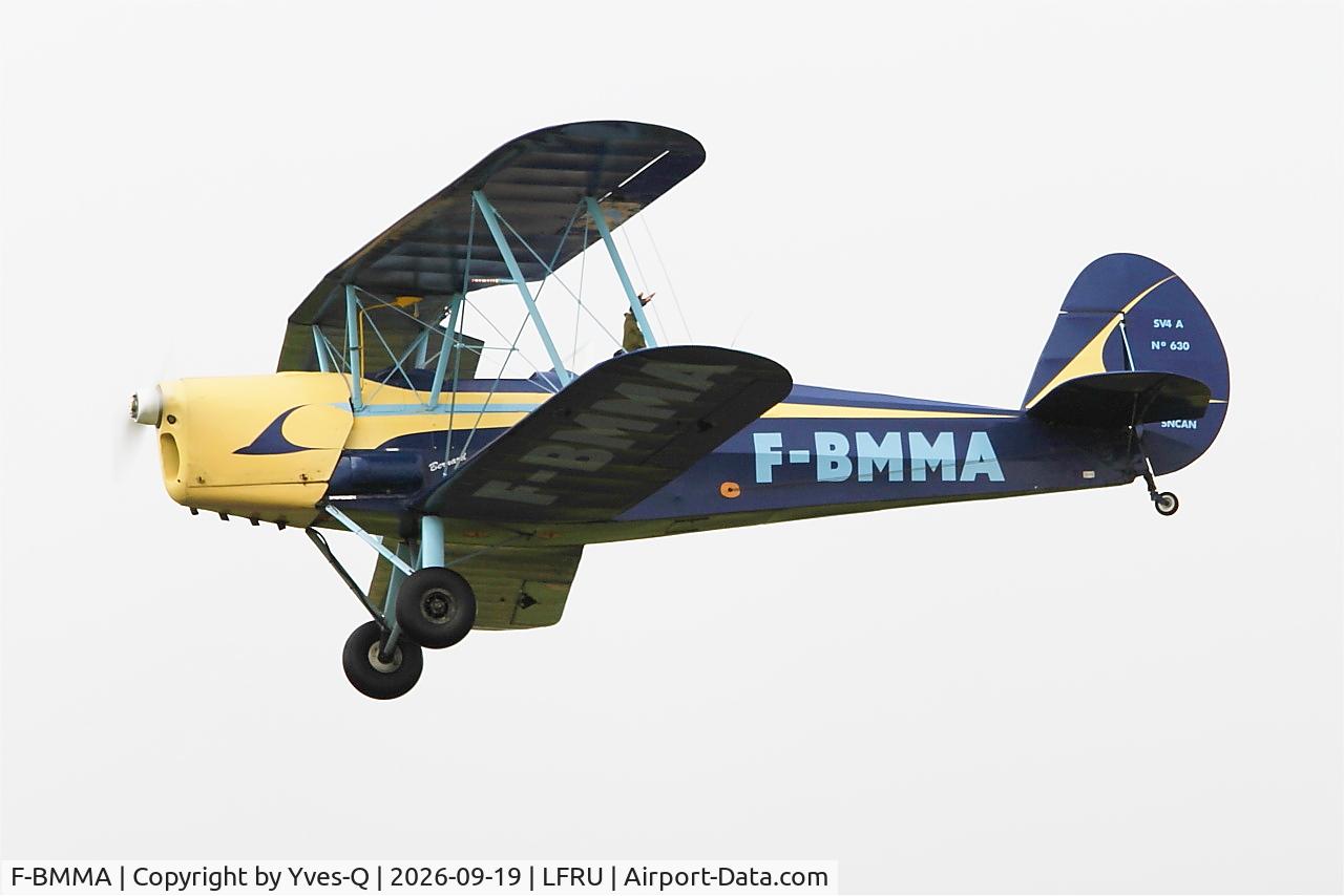 Aircraft F-BMMA, Stampe-Vertongen SV-4A, c/n 630, Stampe-Vertongen SV-4A, On display, Morlaix-Ploujean airport (LFRU-MXN), at LFRU, photo by Yves-Q