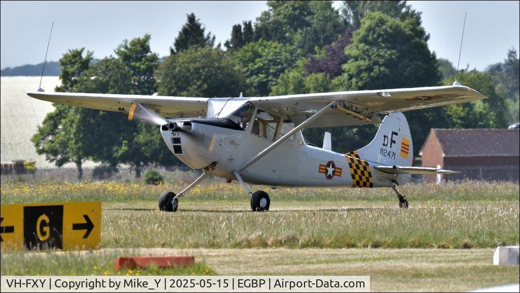 Aircraft VH-FXY, 1953 Cessna O-1G Bird Dog, c/n 22913, 1953 Cessna O-1G Bird Dog at Cotswold Airport, at EGBP, photo by Mike_Y