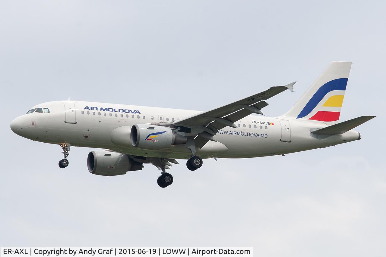 Aircraft ER-AXL, 2006 Airbus A319-115, c/n 2849, Air Moldova A319, at LOWW, photo by Andy Graf