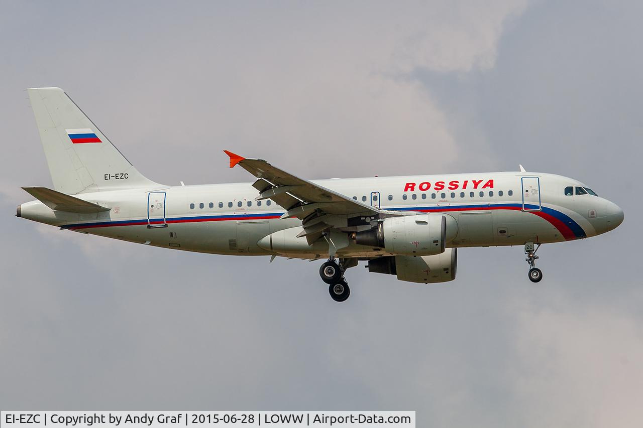 Aircraft EI-EZC, 2006 Airbus A319-112, c/n 2879, Rossia A319, at LOWW, photo by Andy Graf