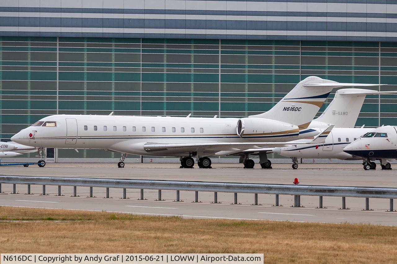 Aircraft N616DC, 2008 Bombardier BD-700-1A10 Global Express XRS, c/n 9296, Untitled BD700, at LOWW, photo by Andy Graf
