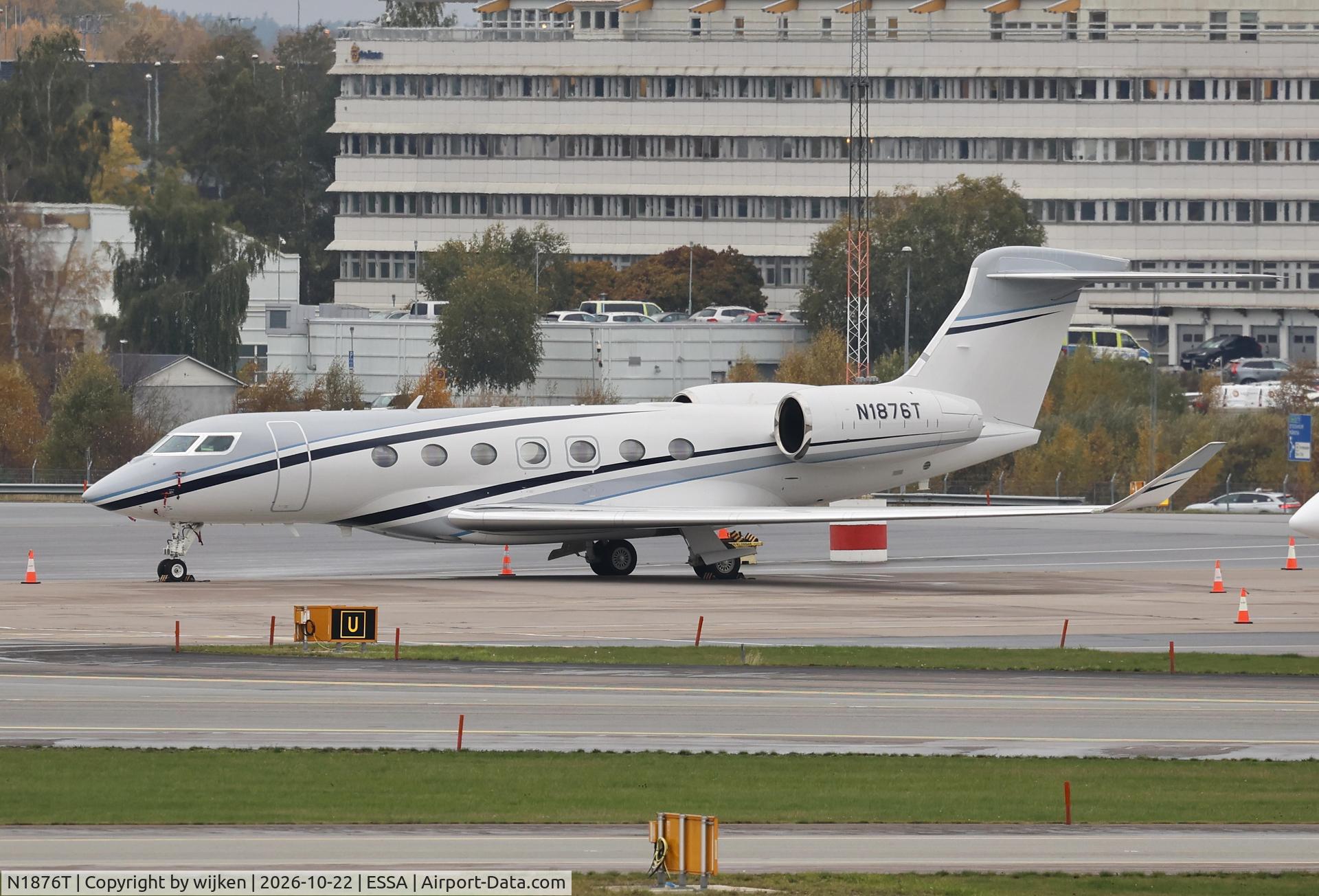 Aircraft N1876T, 2024 Gulfstream GVII-G600, c/n 73159, Ramp M, at ESSA, photo by wijken