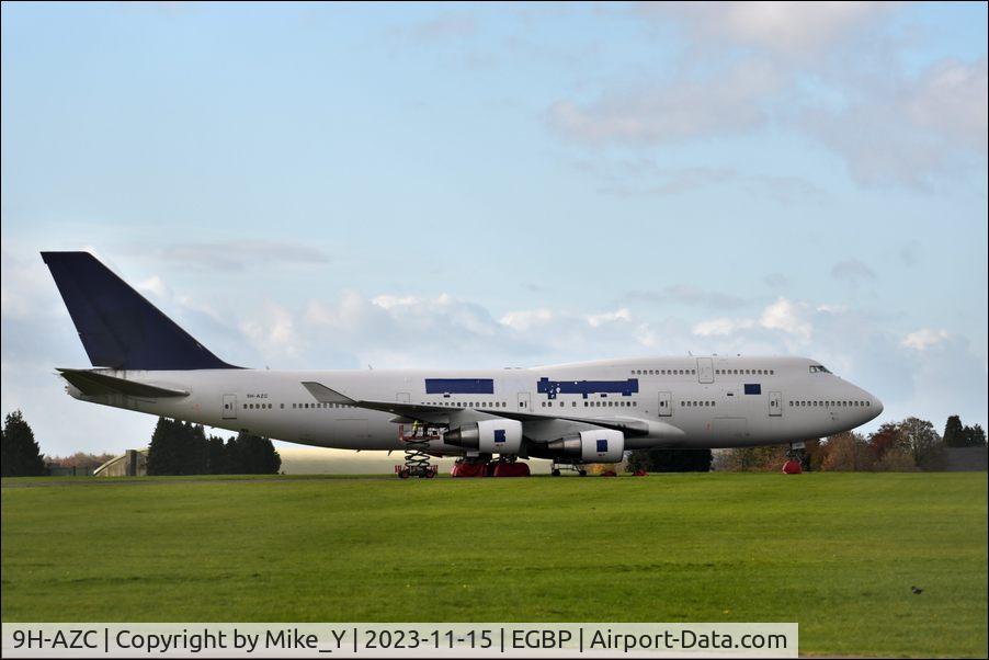 Aircraft 9H-AZC, 2002 Boeing 747-4H6, c/n 029900 l/n 1296, 2002 Boeing 747-4H6 at Cotswold Airport to be scrapped, at EGBP, photo by Mike_Y