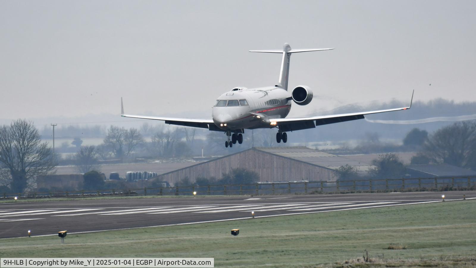 Aircraft 9H-ILB, 2010 Bombardier Challenger 850 (CL-600-2B19), c/n 8107, 2010 Bombardier Challenger 850 arriving at Cotswold Airport, at EGBP, photo by Mike_Y