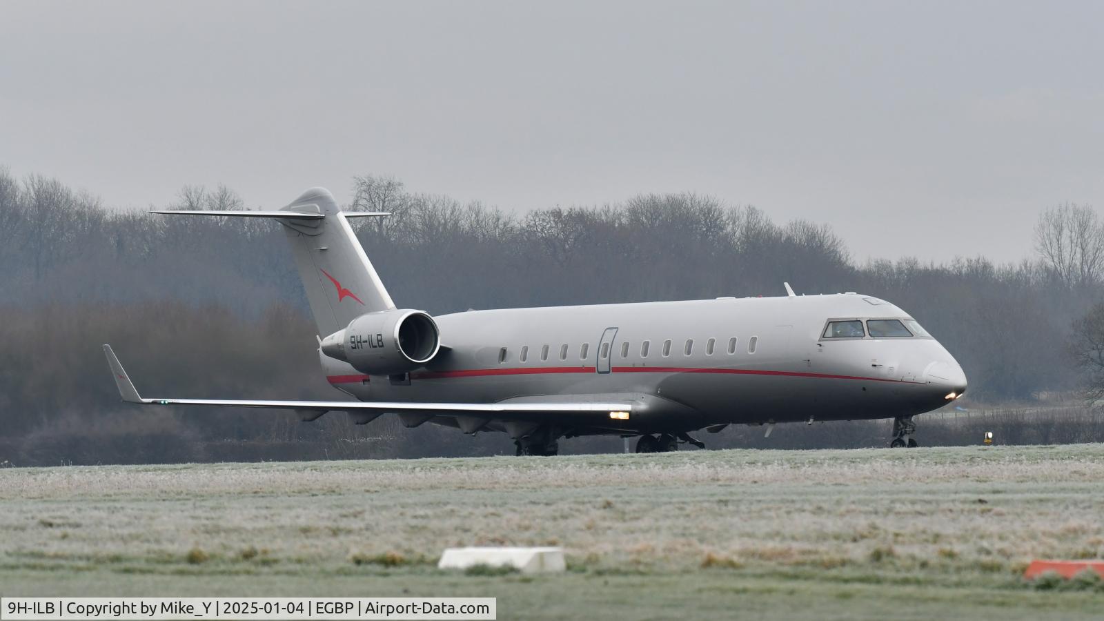 Aircraft 9H-ILB, 2010 Bombardier Challenger 850 (CL-600-2B19), c/n 8107, 2010 Bombardier Challenger 850 arriving at Cotswold Airport, at EGBP, photo by Mike_Y
