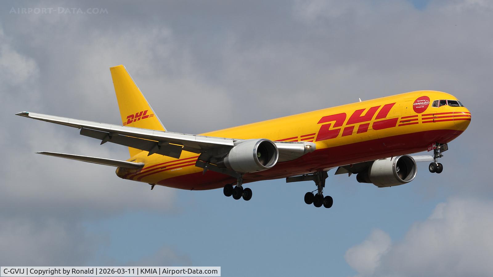 Aircraft C-GVIJ, 1994 Boeing 767-328/ER, c/n 27212 l/n 531, at mia, at KMIA, photo by Ronald