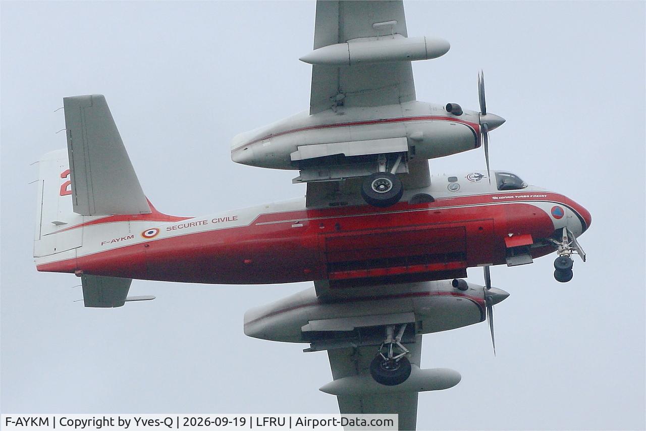 Aircraft F-AYKM, Grumman Conair S-2T Turbo Firecat, c/n 461/021, Grumman Conair S-2T Turbo Firecat, On display, Morlaix-Ploujean airport (LFRU-MXN), at LFRU, photo by Yves-Q
