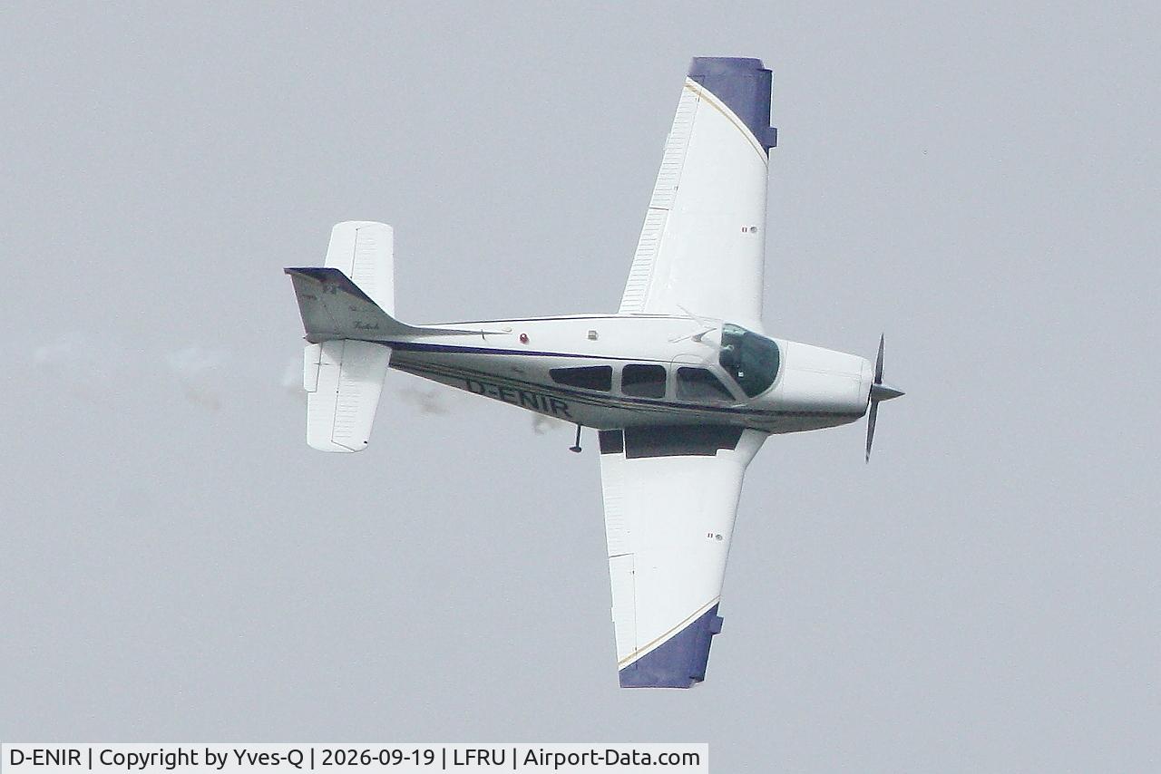 Aircraft D-ENIR, 1970 Beech F33C Bonanza, c/n CJ-27, Beech F33C, On display, Morlaix-Ploujean airport (LFRU-MXN), at LFRU, photo by Yves-Q