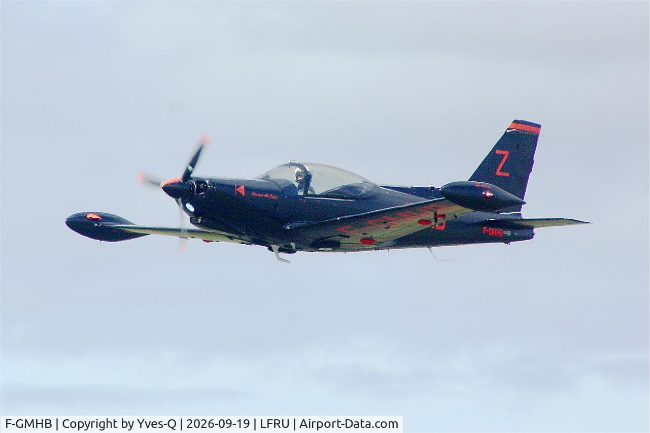 Aircraft F-GMHB, SIAI-Marchetti SF-260C, c/n 358, SIAI-Marchetti SF-260C, On display, Morlaix-Ploujean airport (LFRU-MXN), at LFRU, photo by Yves-Q