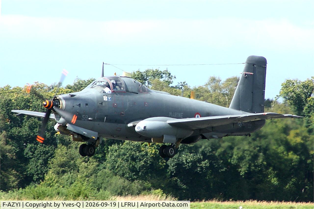 Aircraft F-AZYI, 1959 Breguet Br.1050 Alize, c/n 59, Breguet Br.1050 Alizé, Take off rwy 22, Morlaix-Ploujean airport (LFRU-MXN), at LFRU, photo by Yves-Q