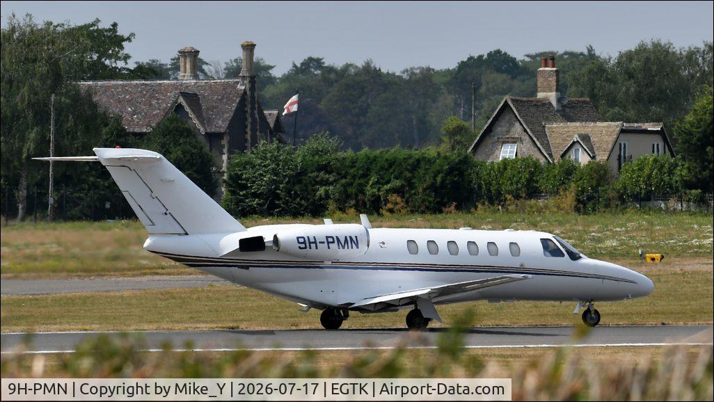 Aircraft 9H-PMN, 2002 Cessna 525A CitationJet CJ2, c/n 525A-0067, 2002 Cessna 525A Citationjet CJ2 preparing to depart London Oxford Airport, at EGTK, photo by Mike_Y