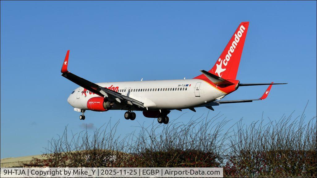 Aircraft 9H-TJA, 2006 Boeing 737-8F2, c/n 34409 l/n 1924, 2006 Boeing 737-8F2 arriving at Cotswold Airport, at EGBP, photo by Mike_Y