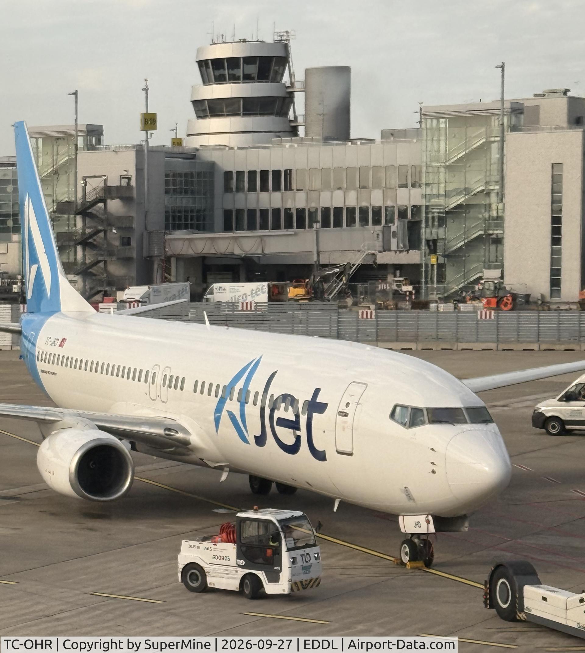 Aircraft TC-OHR, 2025 Boeing 737-8 MAX, c/n 61301 l/n 9377, Aircraft Boeing 737-8 MAX in Dusseldorf., at EDDL, photo by SuperMine