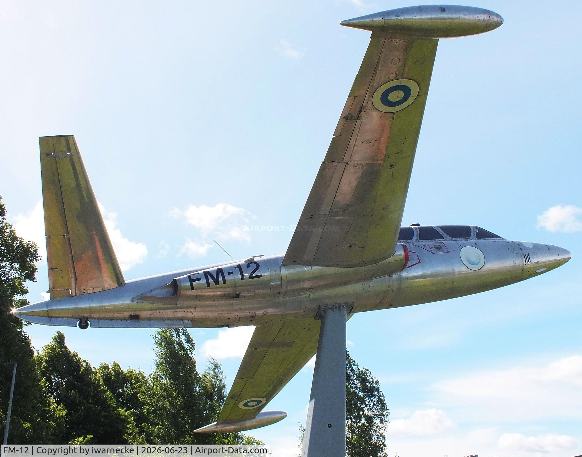 Aircraft FM-12, Fouga CM-170R Magister, c/n 246, Fouga CM.170R Magister at the Lentokonepuisto (Aircraft Park), Kauhava, photo by iwarnecke