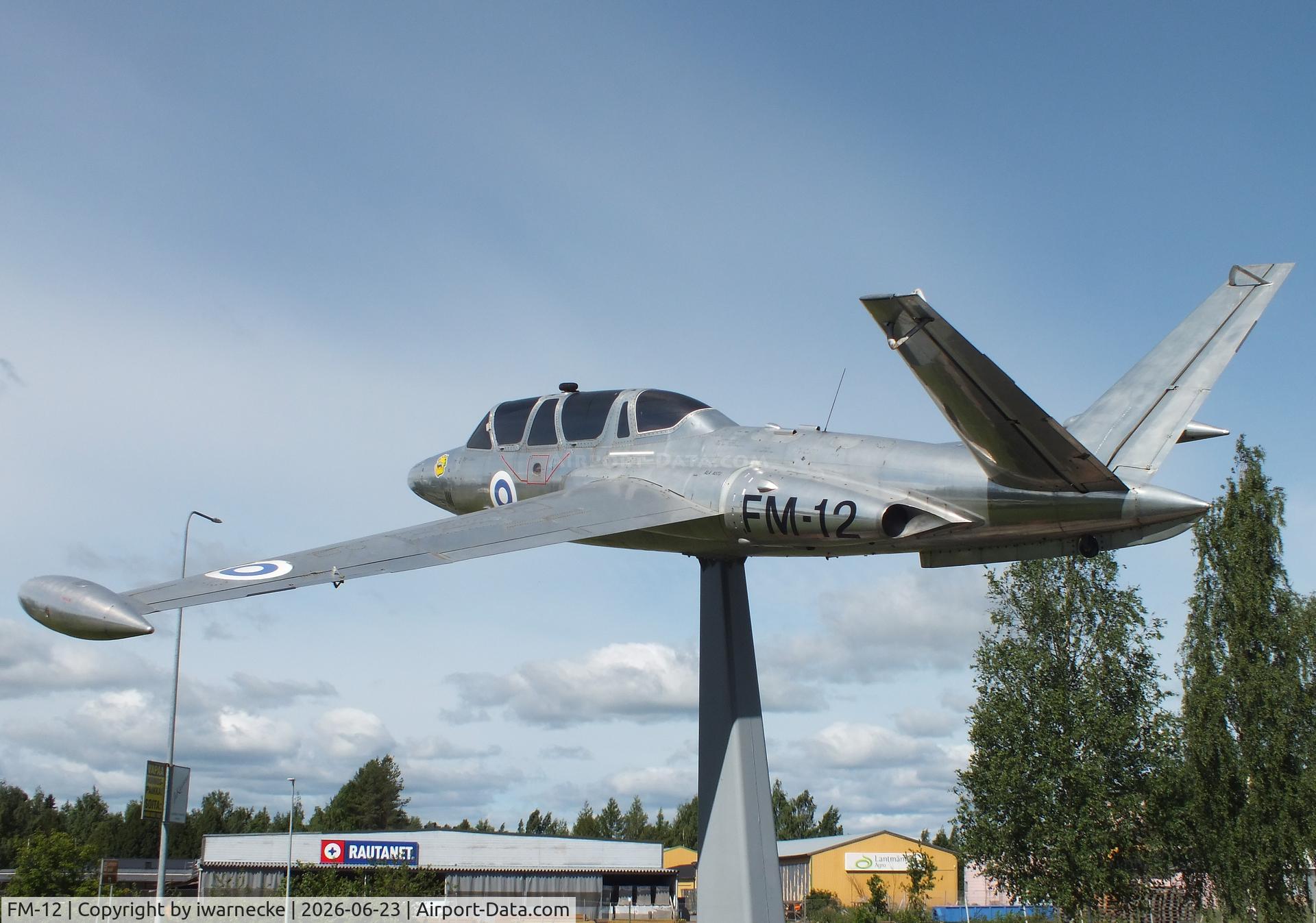 Aircraft FM-12, Fouga CM-170R Magister, c/n 246, Fouga CM.170R Magister at the Lentokonepuisto (Aircraft Park), Kauhava, photo by iwarnecke