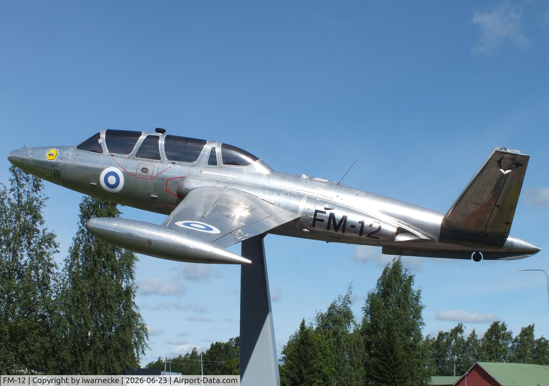 Aircraft FM-12, Fouga CM-170R Magister, c/n 246, Fouga CM.170R Magister at the Lentokonepuisto (Aircraft Park), Kauhava, photo by iwarnecke