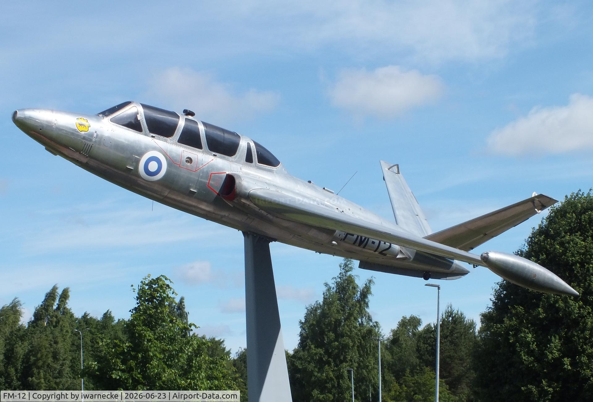 Aircraft FM-12, Fouga CM-170R Magister, c/n 246, Fouga CM.170R Magister at the Lentokonepuisto (Aircraft Park), Kauhava, photo by iwarnecke