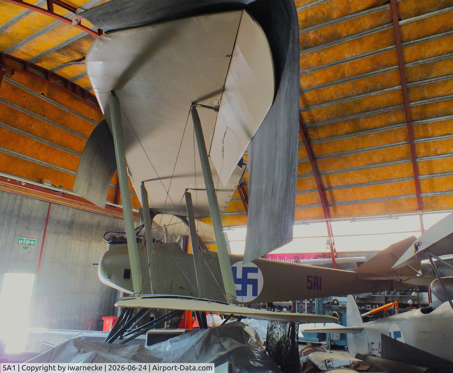 Aircraft 5A1, Rumpler 6B2, c/n not found_5A1, Rumpler 6B-2 (prop dismounted) at the Hallinportti Ilmailumuseo (Halli Aviation Museum), Halli-Kuorevesi, photo by iwarnecke